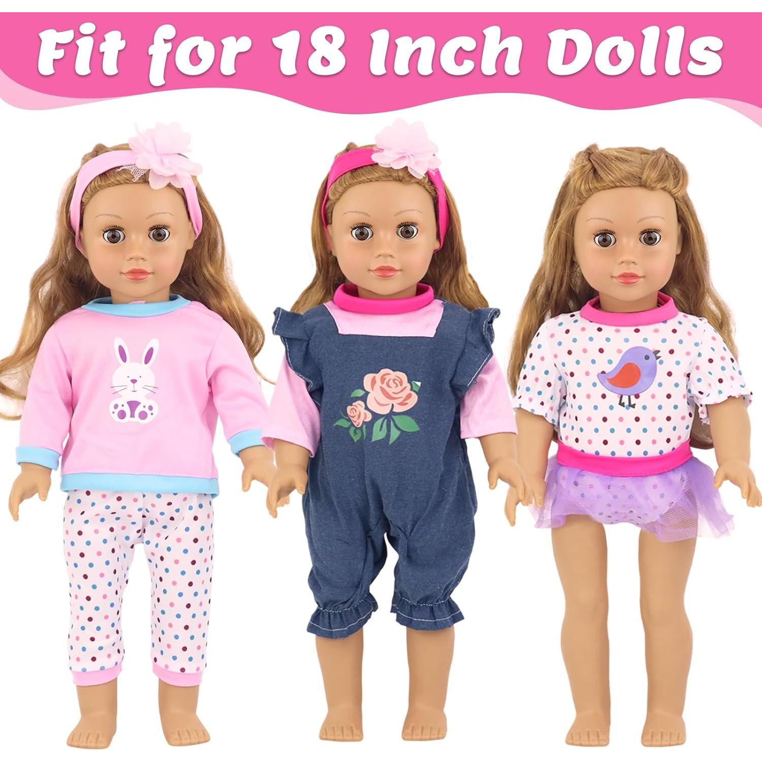 3 Conjuntos de Ropa de Muñeca ECORELF para 35-46 cm