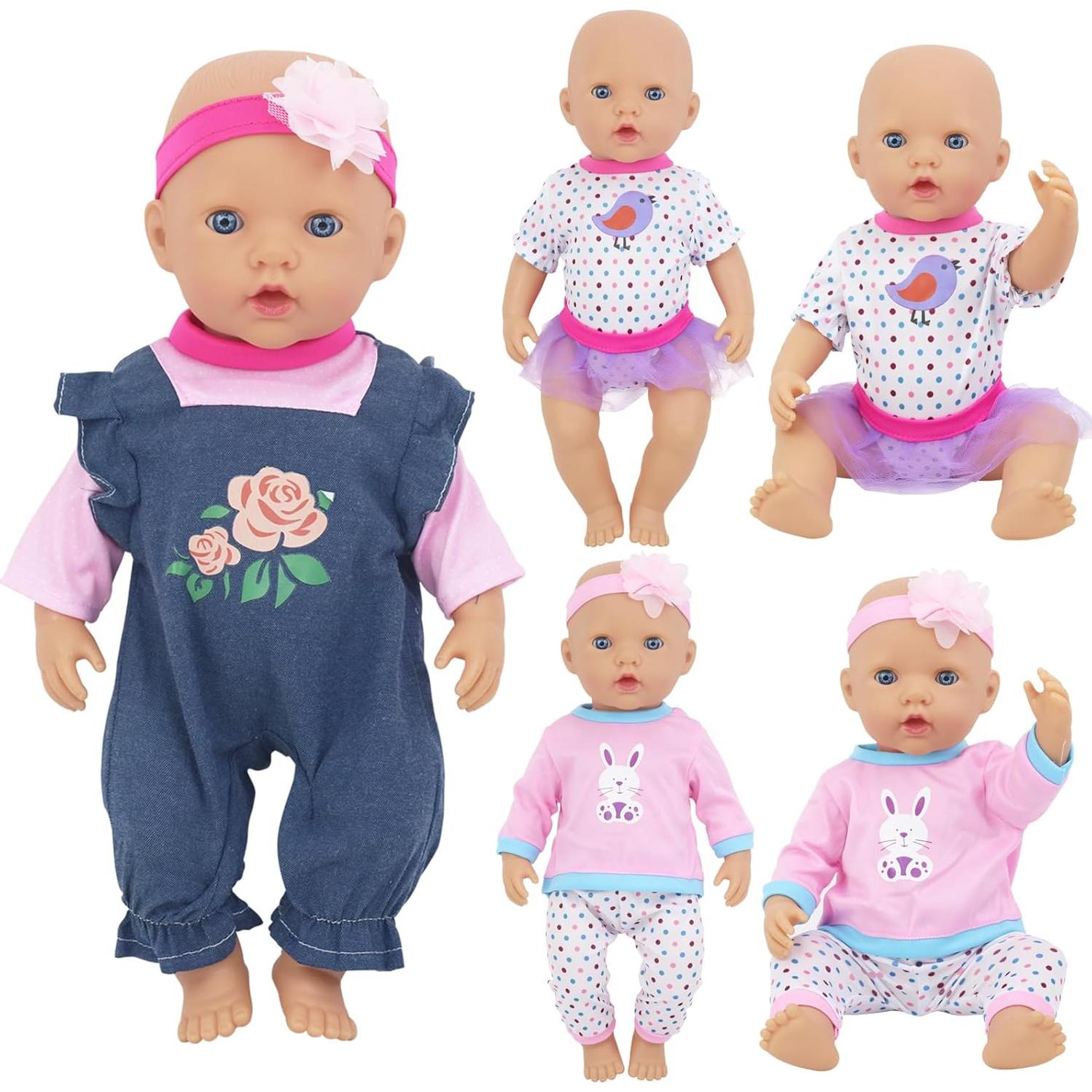 3 Conjuntos de Ropa de Muñeca ECORELF para 35-46 cm