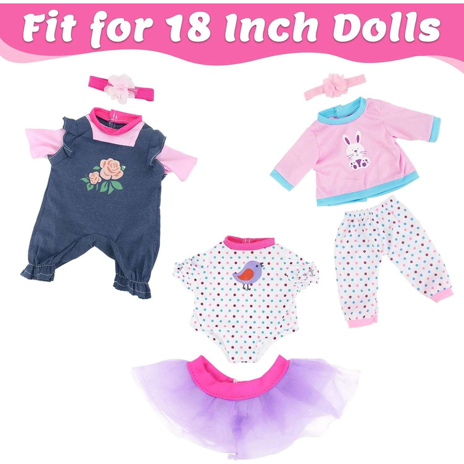 3 Conjuntos de Ropa de Muñeca ECORELF para 35-46 cm