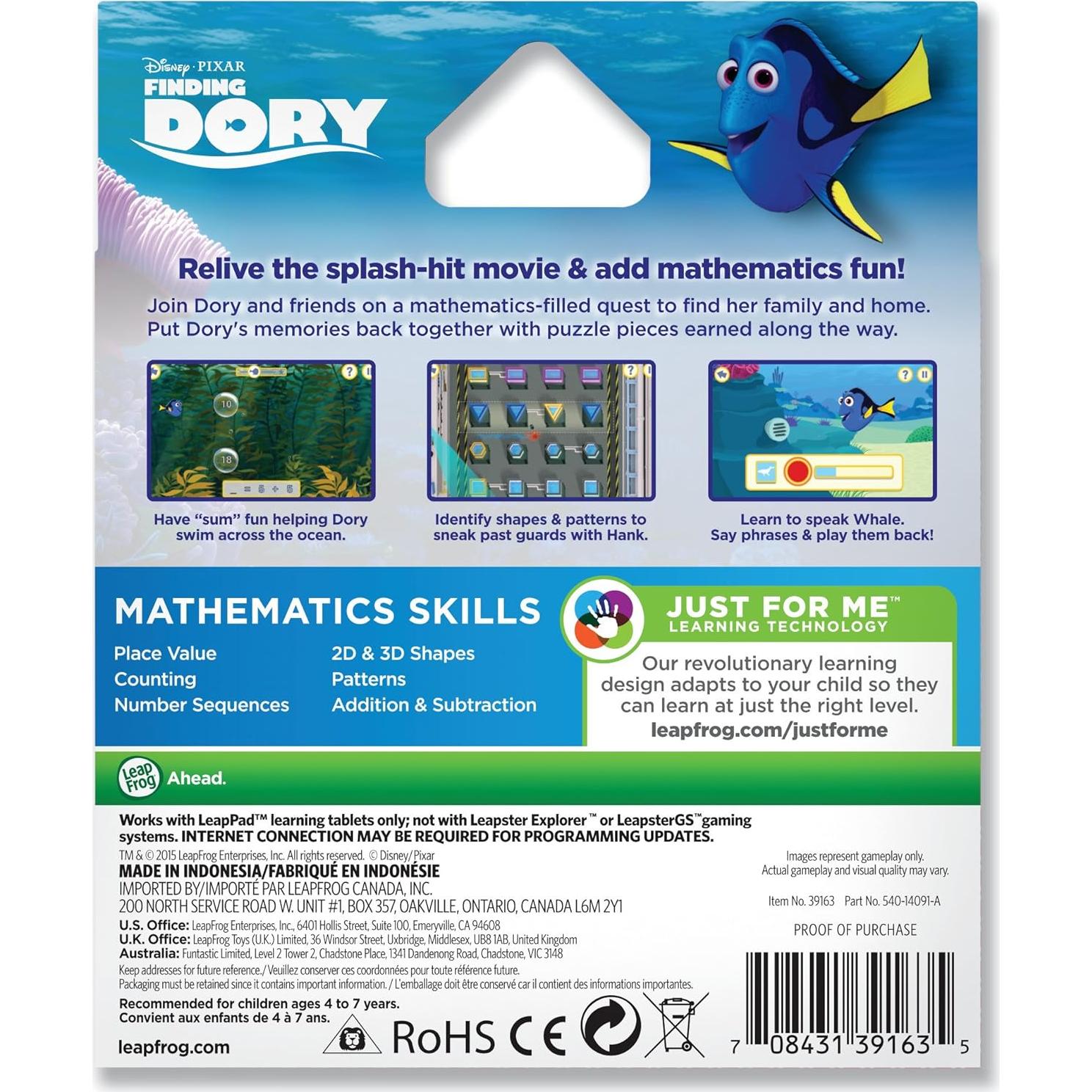 Juego de Aprendizaje Disney/Pixar Dory para LeapPad