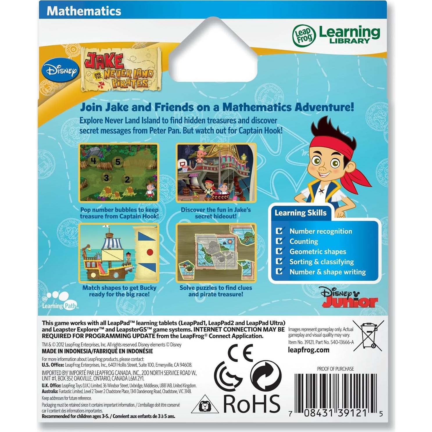 Juego de Aprendizaje LeapFrog Jake Piratas 3-5 años