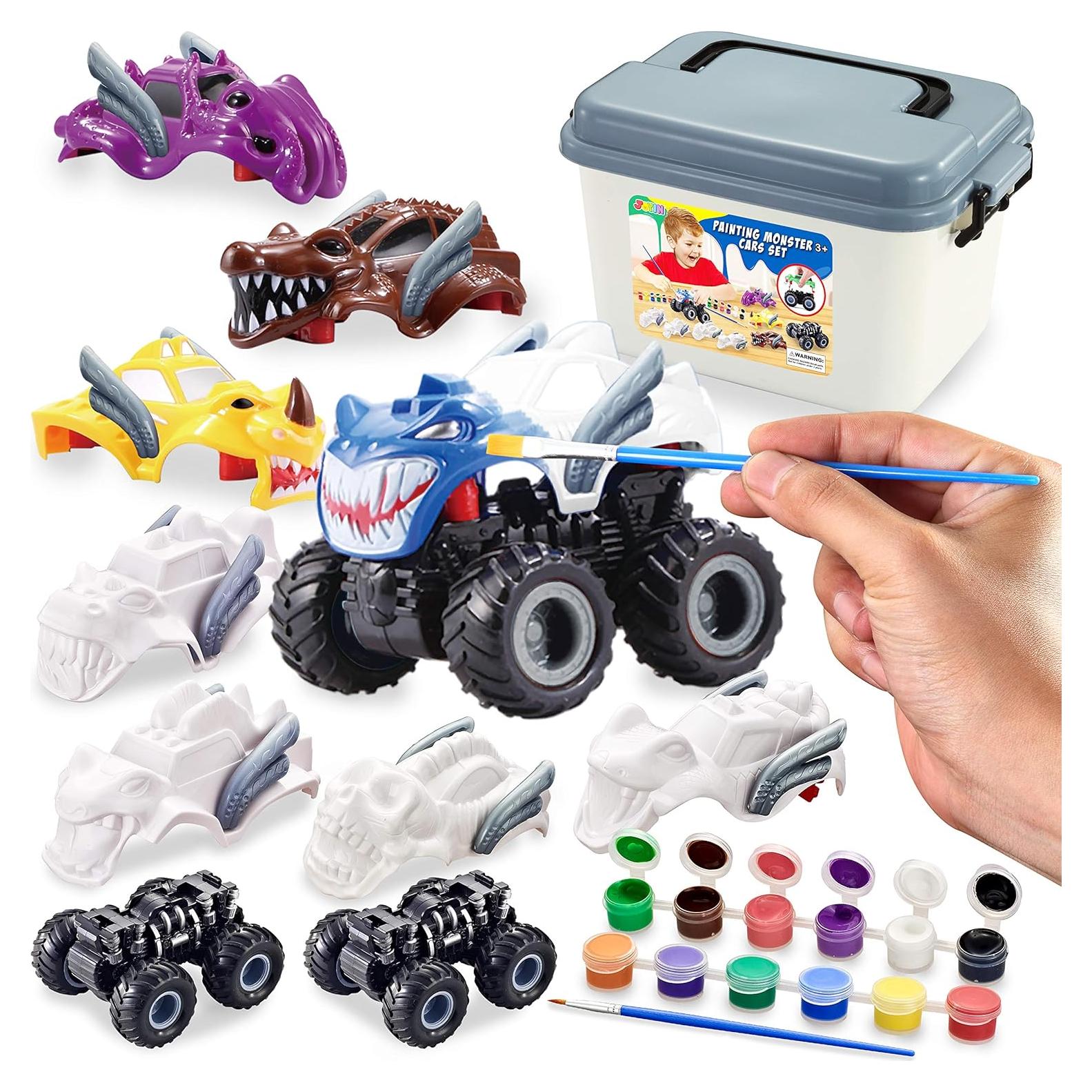 Kit de Manualidades Joyin Auto Monstruo DIY 8 Autos Pintables