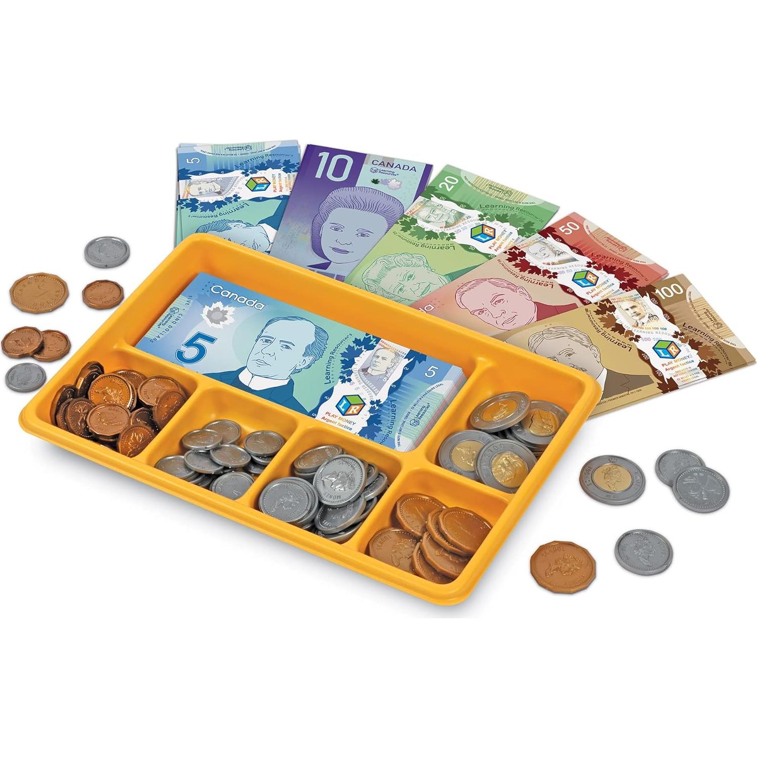 Dinero de Juego Canadiense Recursos de Aprendizaje 211 Piezas