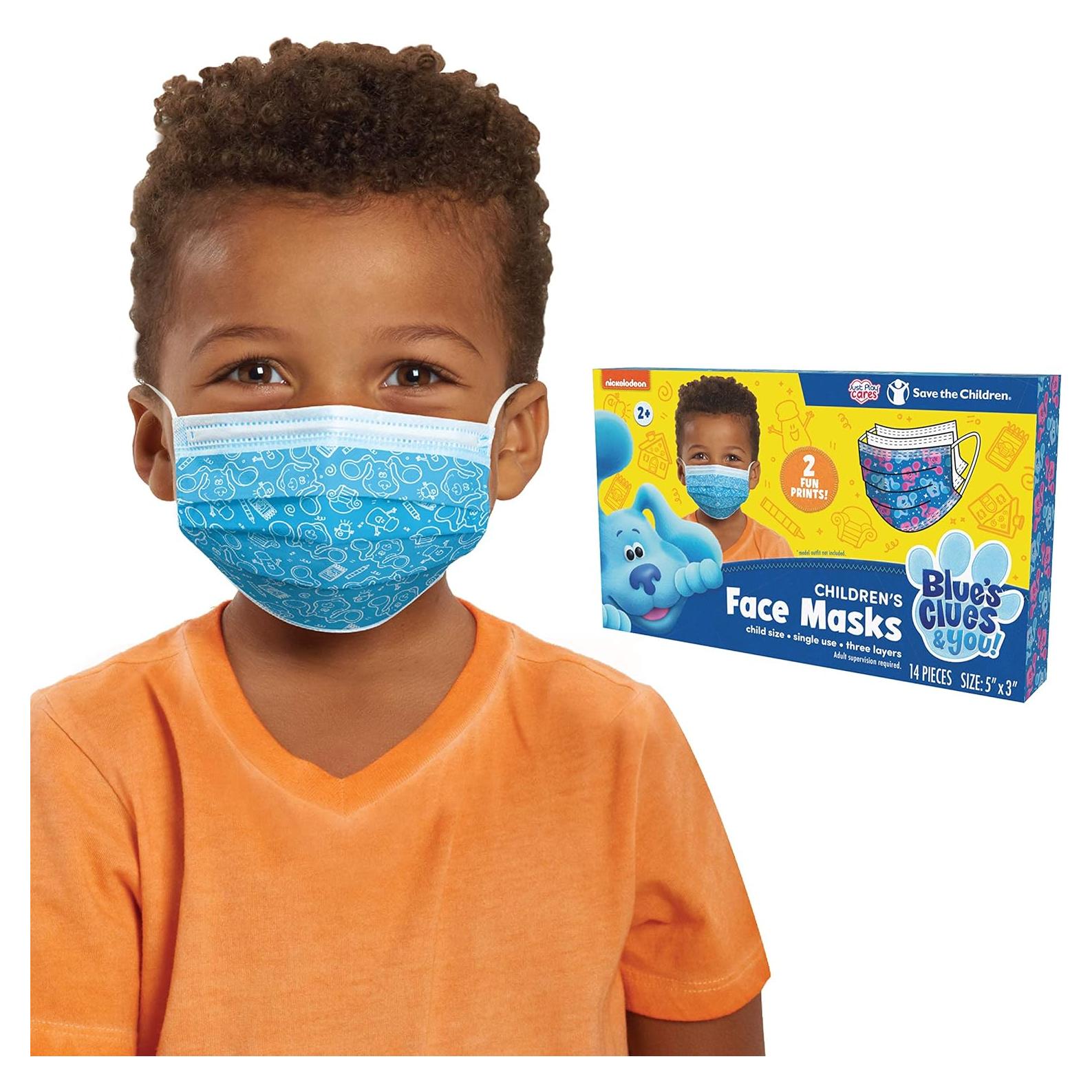 Mascarilla Desechable Just Play para Niños 14 Unidades 2-7 Años