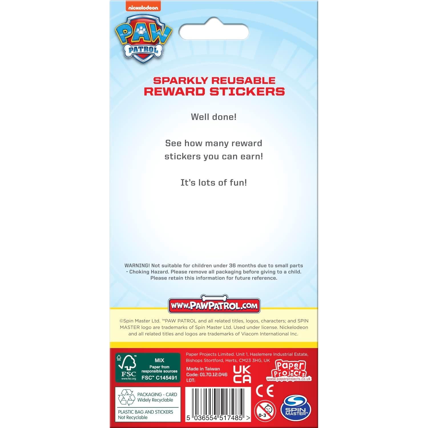 Pegatinas Reutilizables Paw Patrol Paper Projects 19.5x10cm