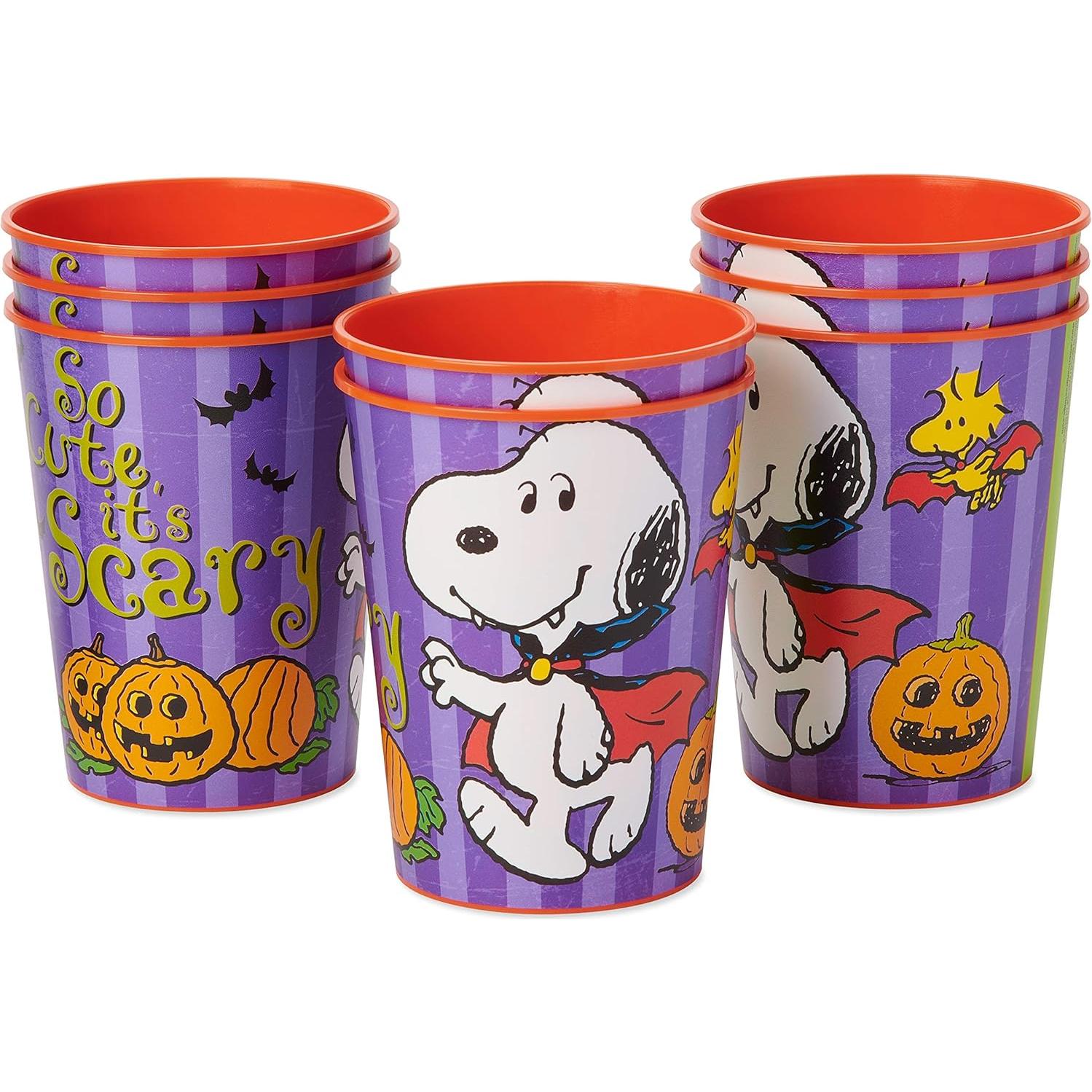 Vasos de Fiesta Snoopy 8-Cuenta 16 oz Reutilizables