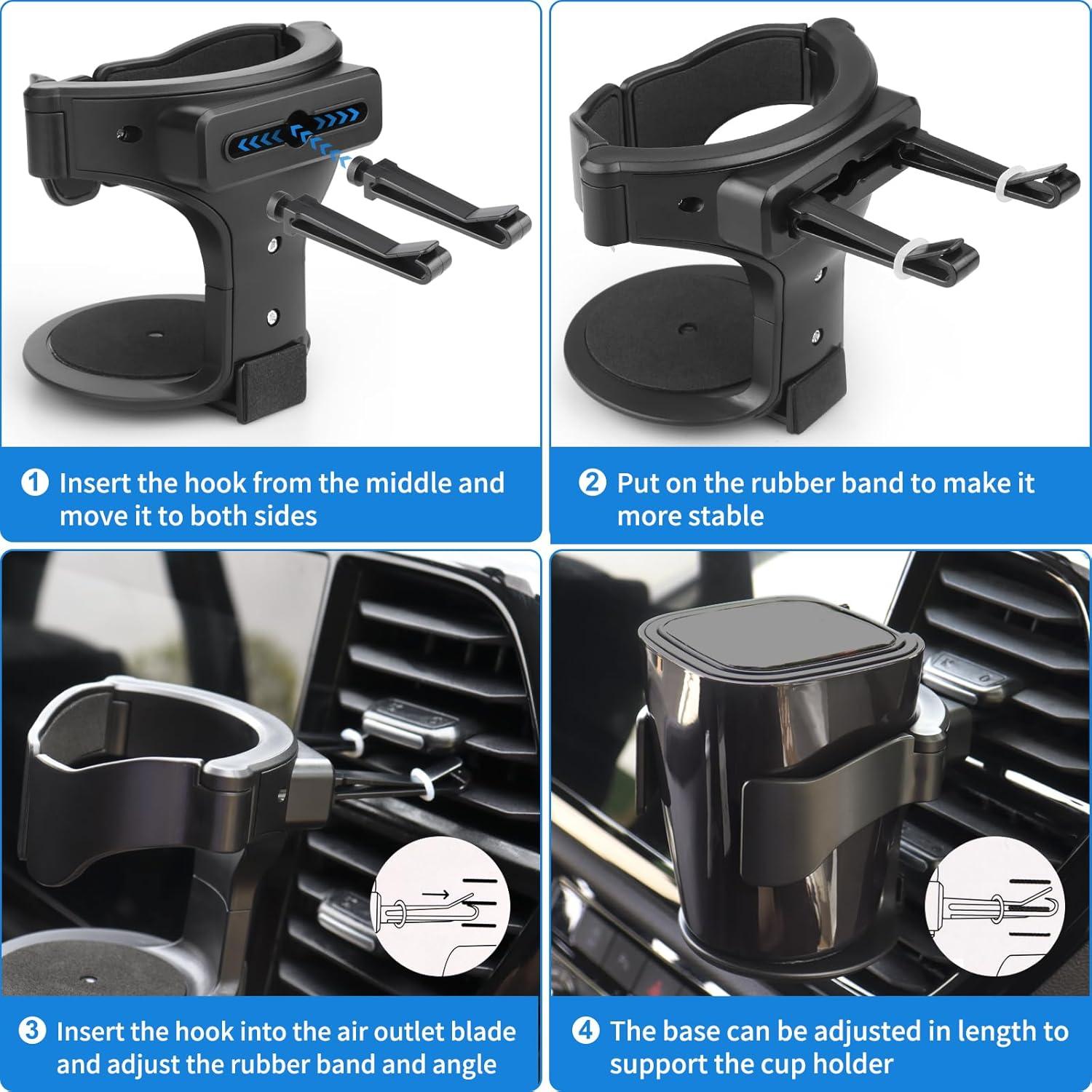 Soporte para Tazas de Auto QIIYCCE B1101 Ajustable 7.62 cm