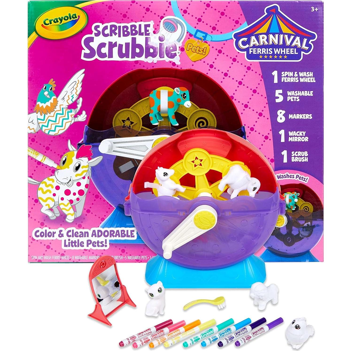 Juego de Carnaval Crayola Scribble Scrubbie Pets 1.27kg