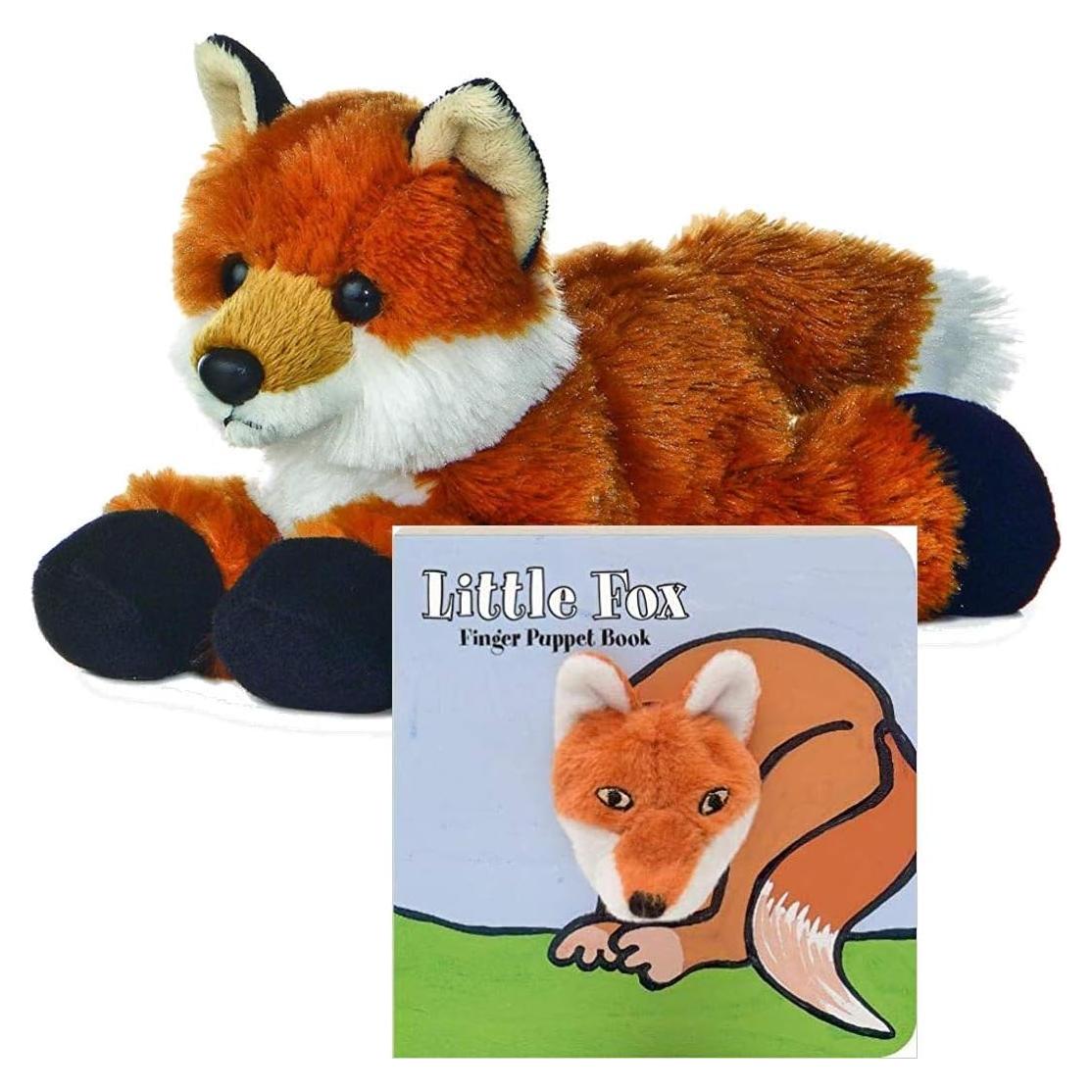 Peluche Zorro Naranja Aurora Mini Flopsi 20 cm + Libro