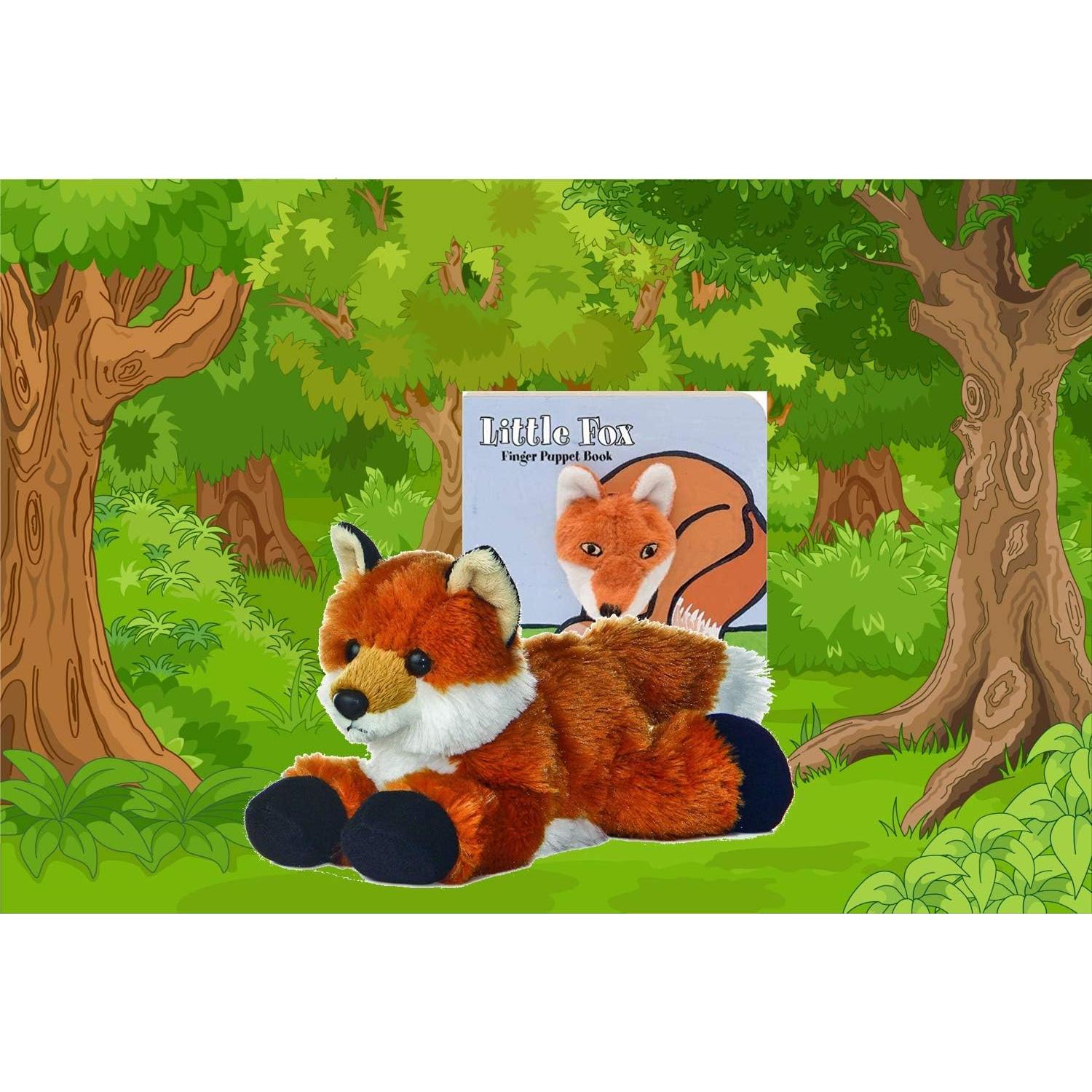 Peluche Zorro Naranja Aurora Mini Flopsi 20 cm + Libro