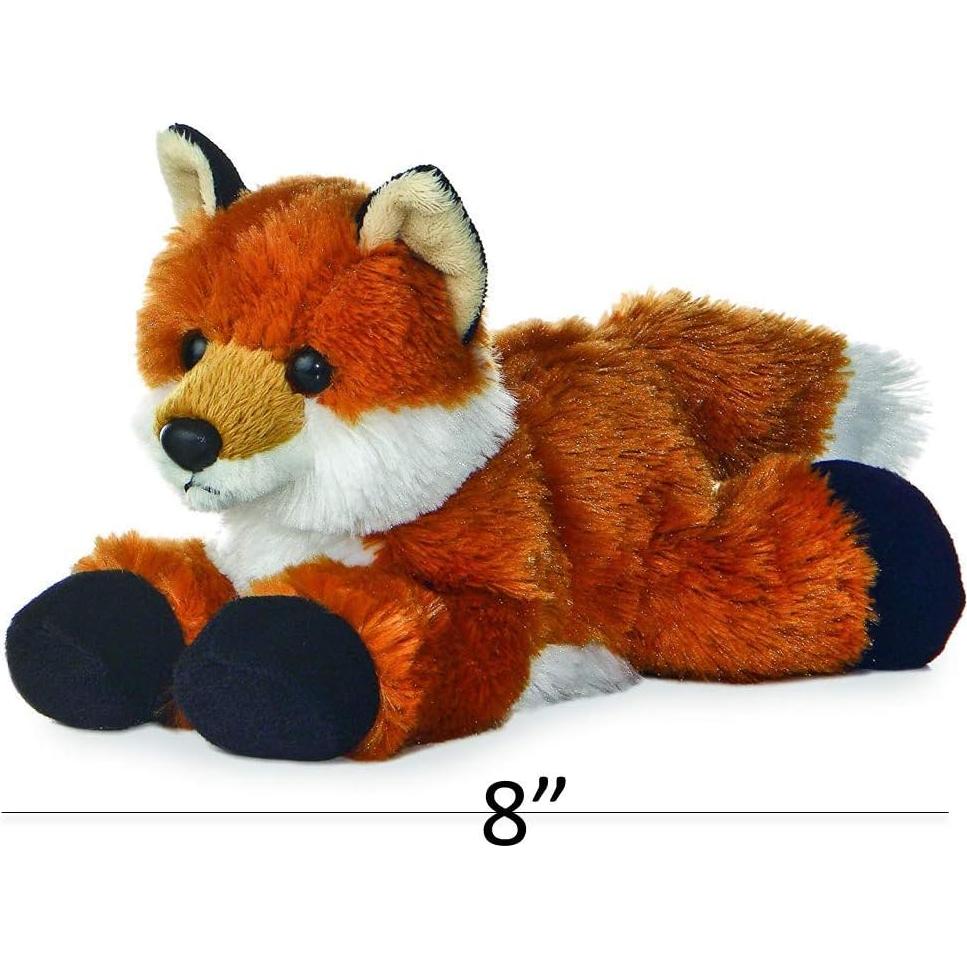Peluche Zorro Naranja Aurora Mini Flopsi 20 cm + Libro