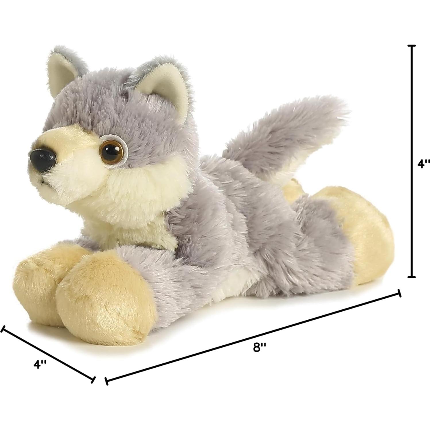 Peluche Lobo Woolsey Aurora Mini Flopsie 20 cm Suave