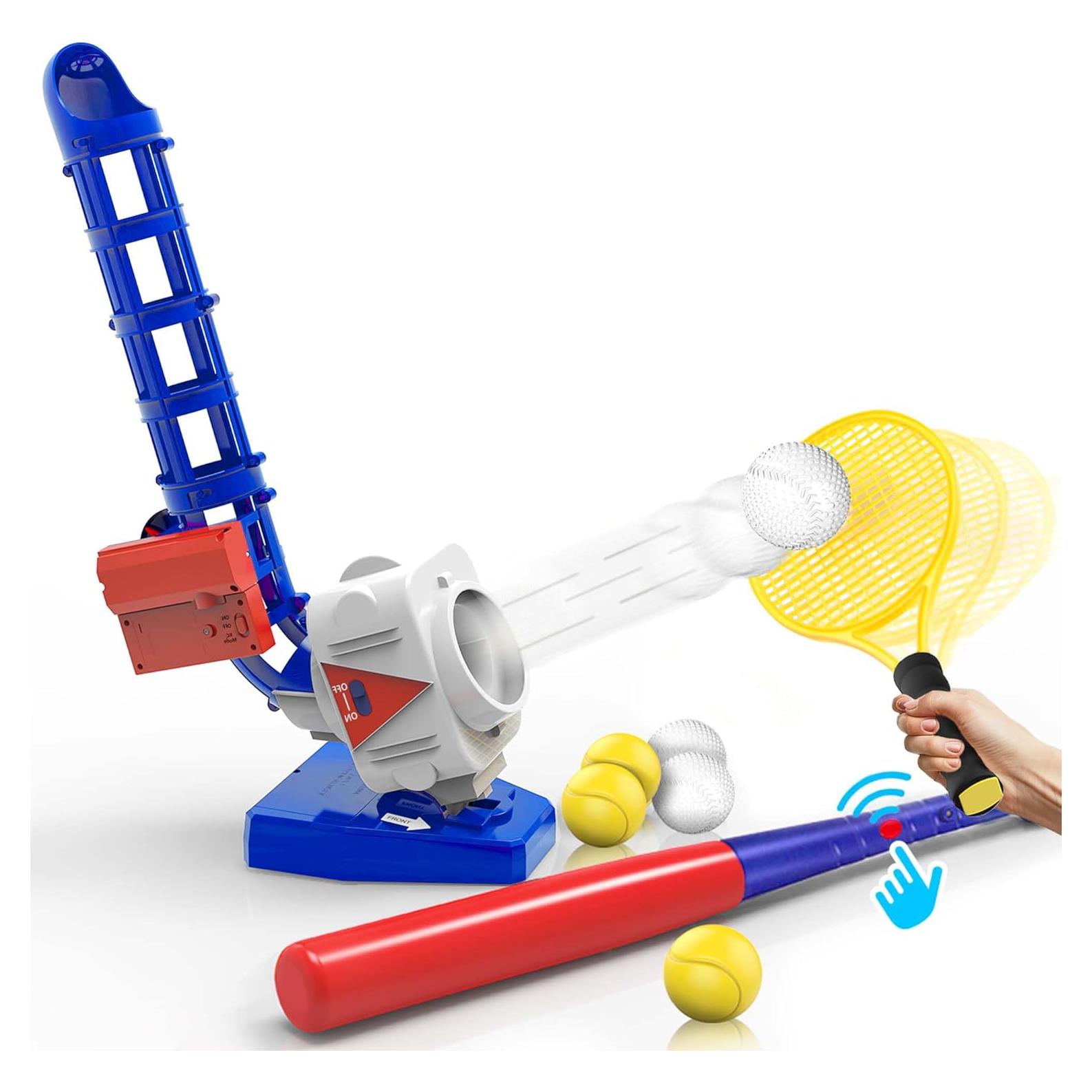 Máquina de Lanzamiento 2 en 1 iPlay, iLearn - Béisbol y Tenis