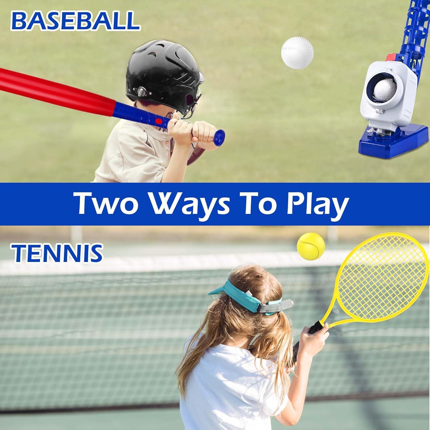 Máquina de Lanzamiento 2 en 1 iPlay, iLearn - Béisbol y Tenis