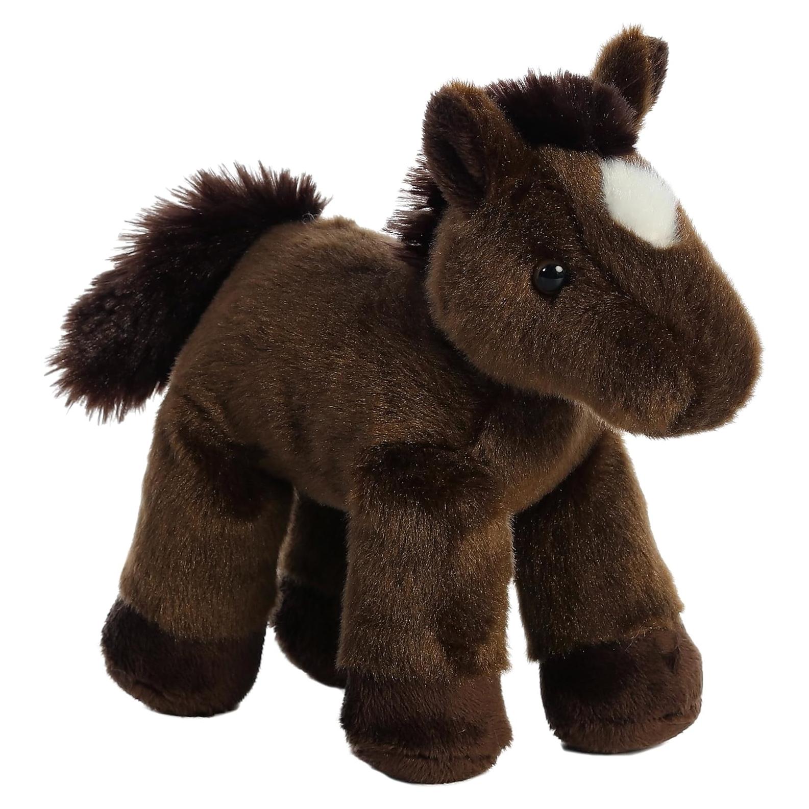 Peluche Caballo Chestnut Aurora 20 cm Suave y Acogedor