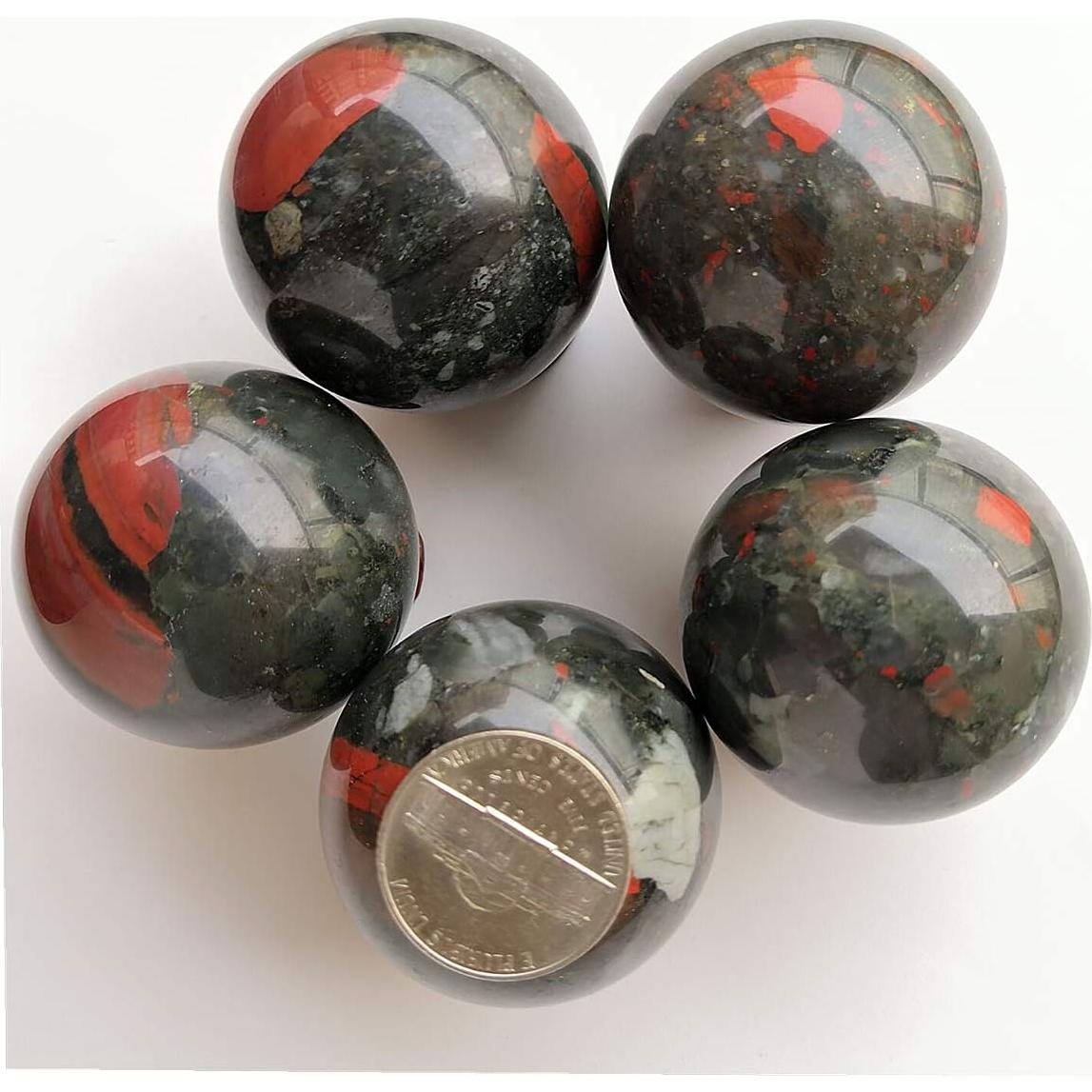 Esfera de Cristal Sanador 40 mm Loveliome Piedra de Sangre