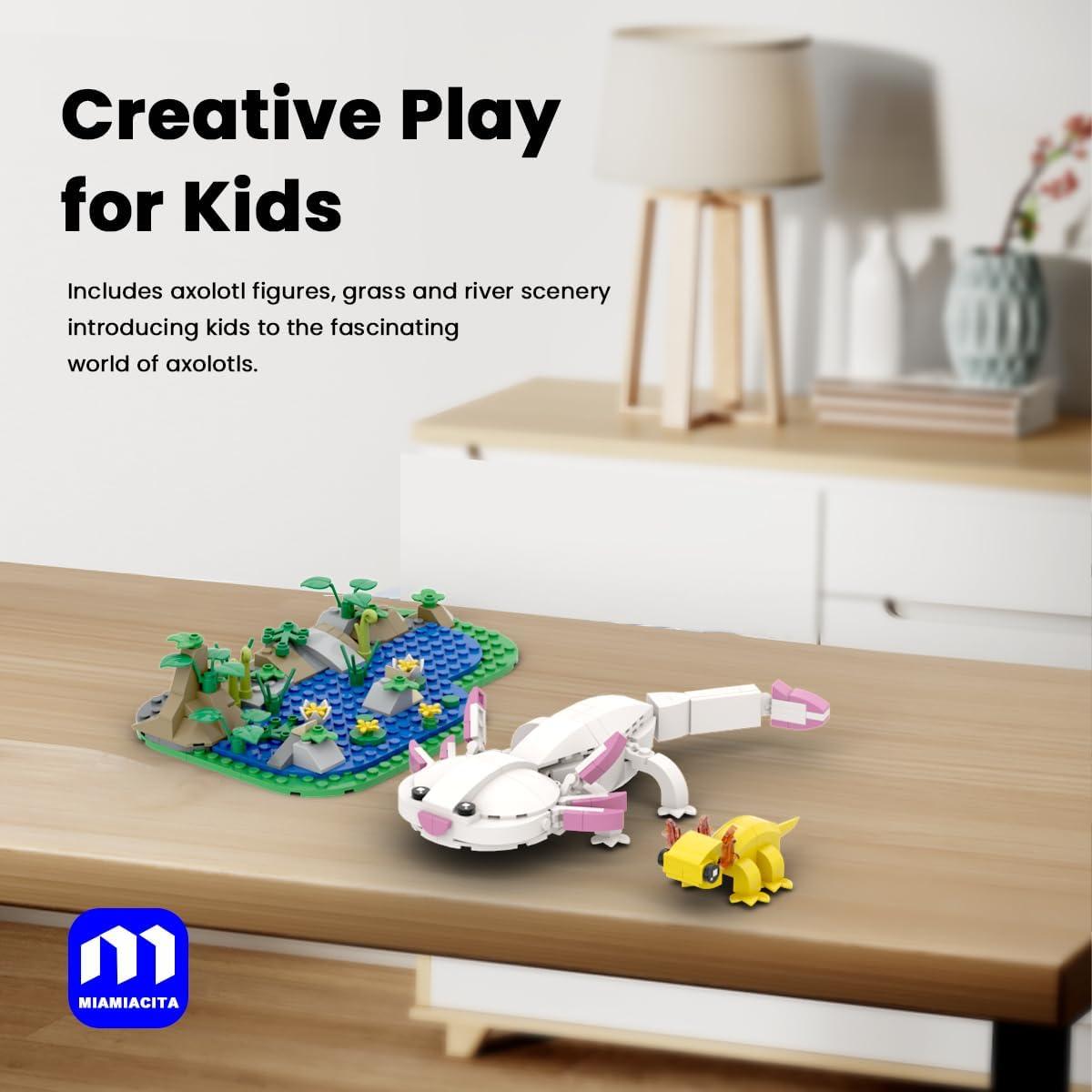 Juego de Construcción Axolotl MIAMIACITA con Escenario Natural