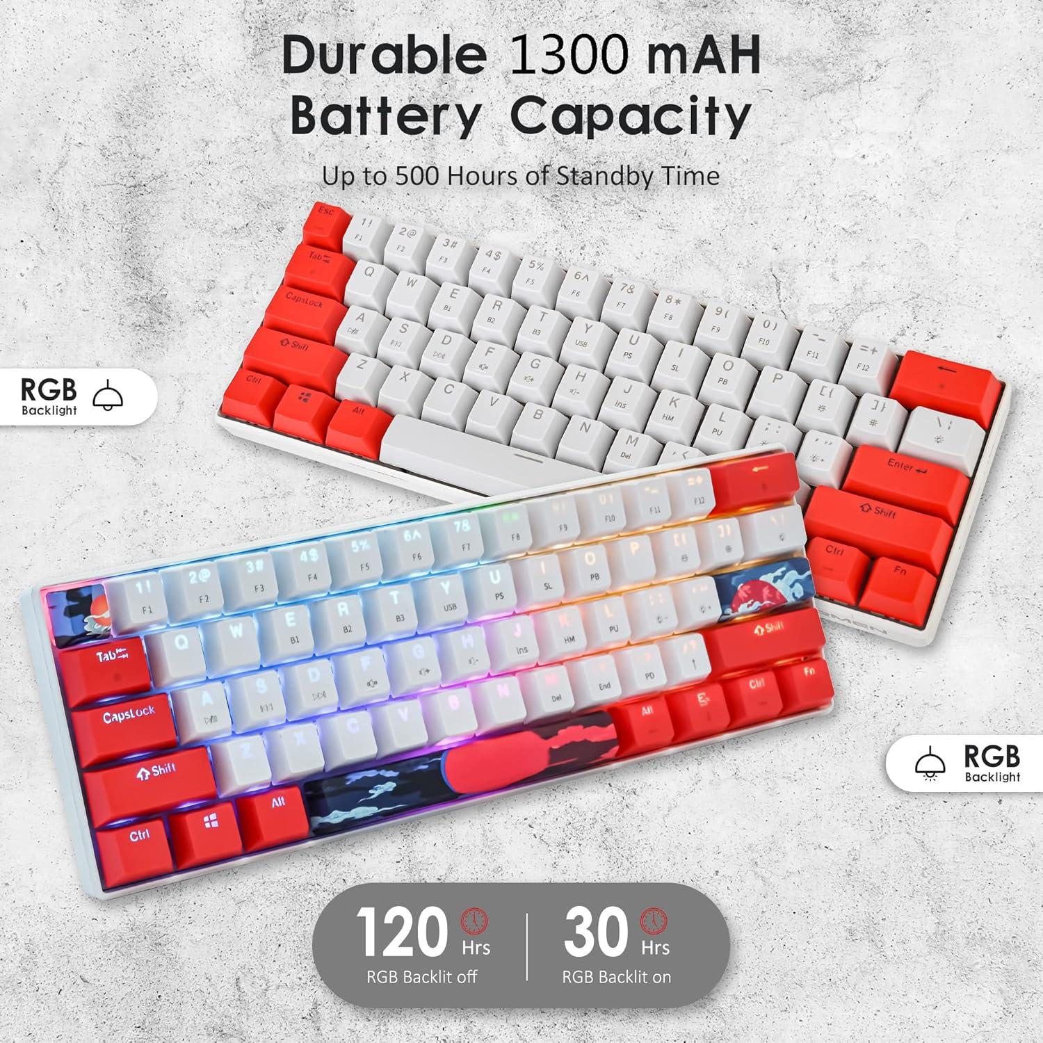 Teclado Mecánico Surmen GT61 60% RGB Inalámbrico
