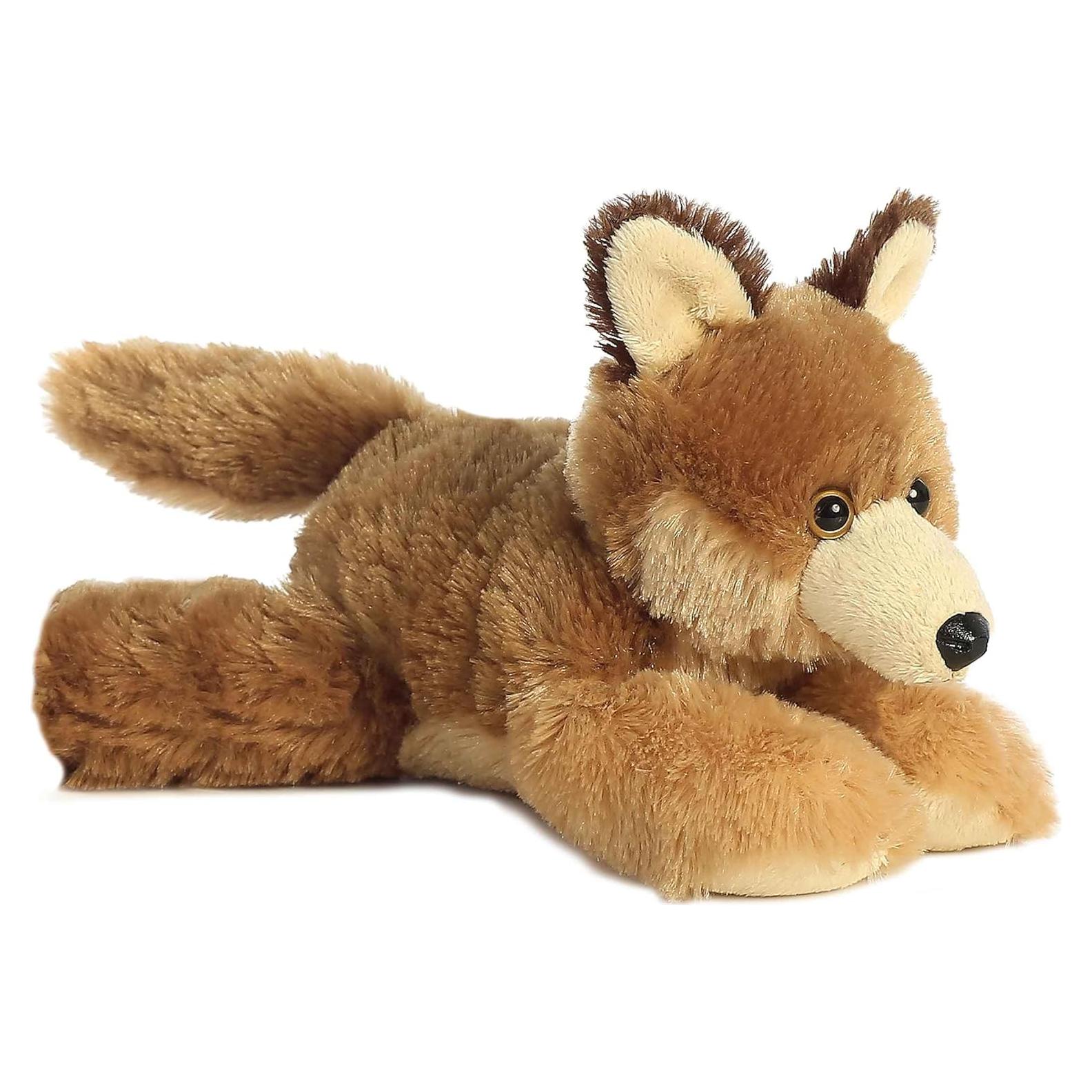 Peluche Clever Coyote Aurora Mini Flopsie 20 cm Marrón