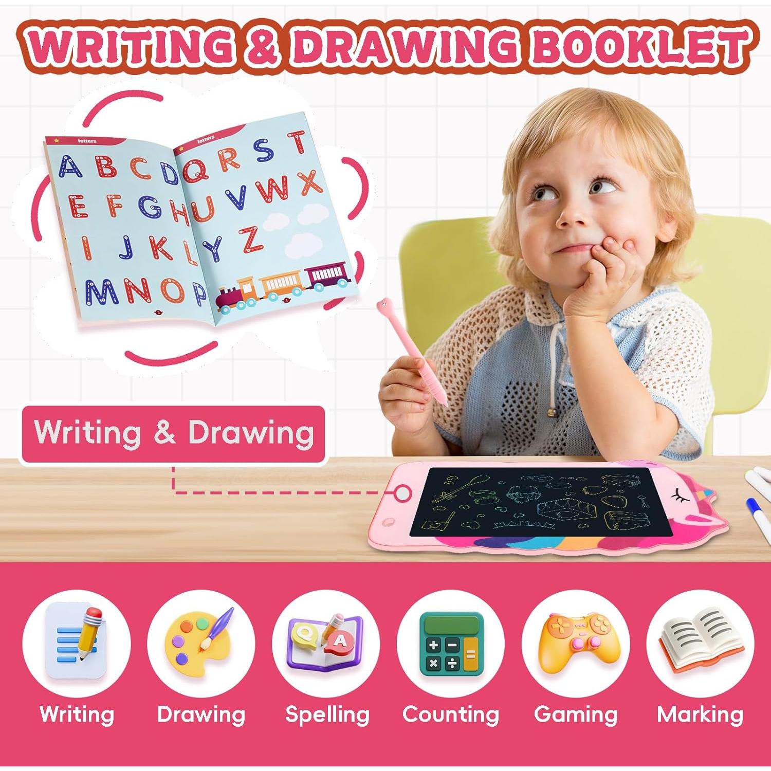 Tableta de Escritura LCD Decute Unicornio 8.5" Rosa