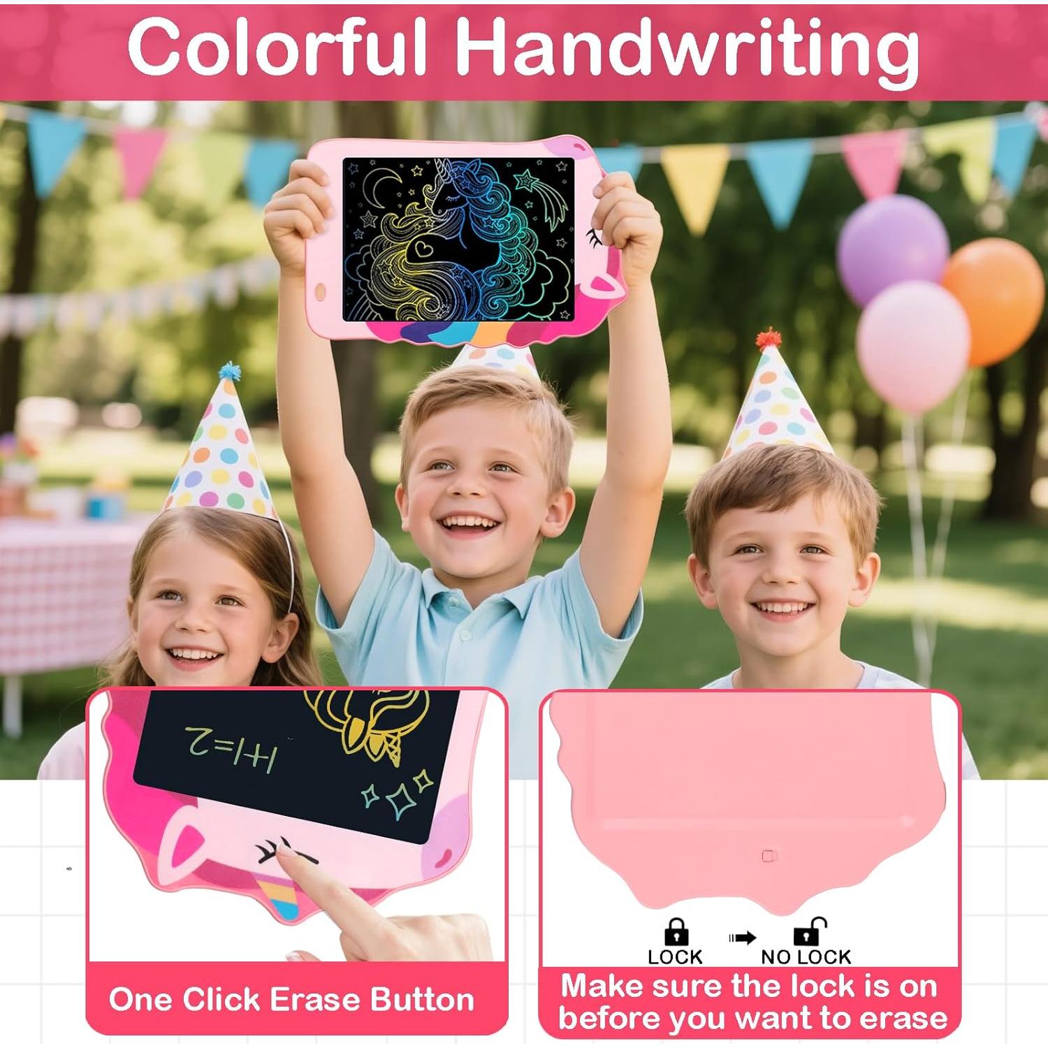 Tableta de Escritura LCD Decute Unicornio 8.5" Rosa