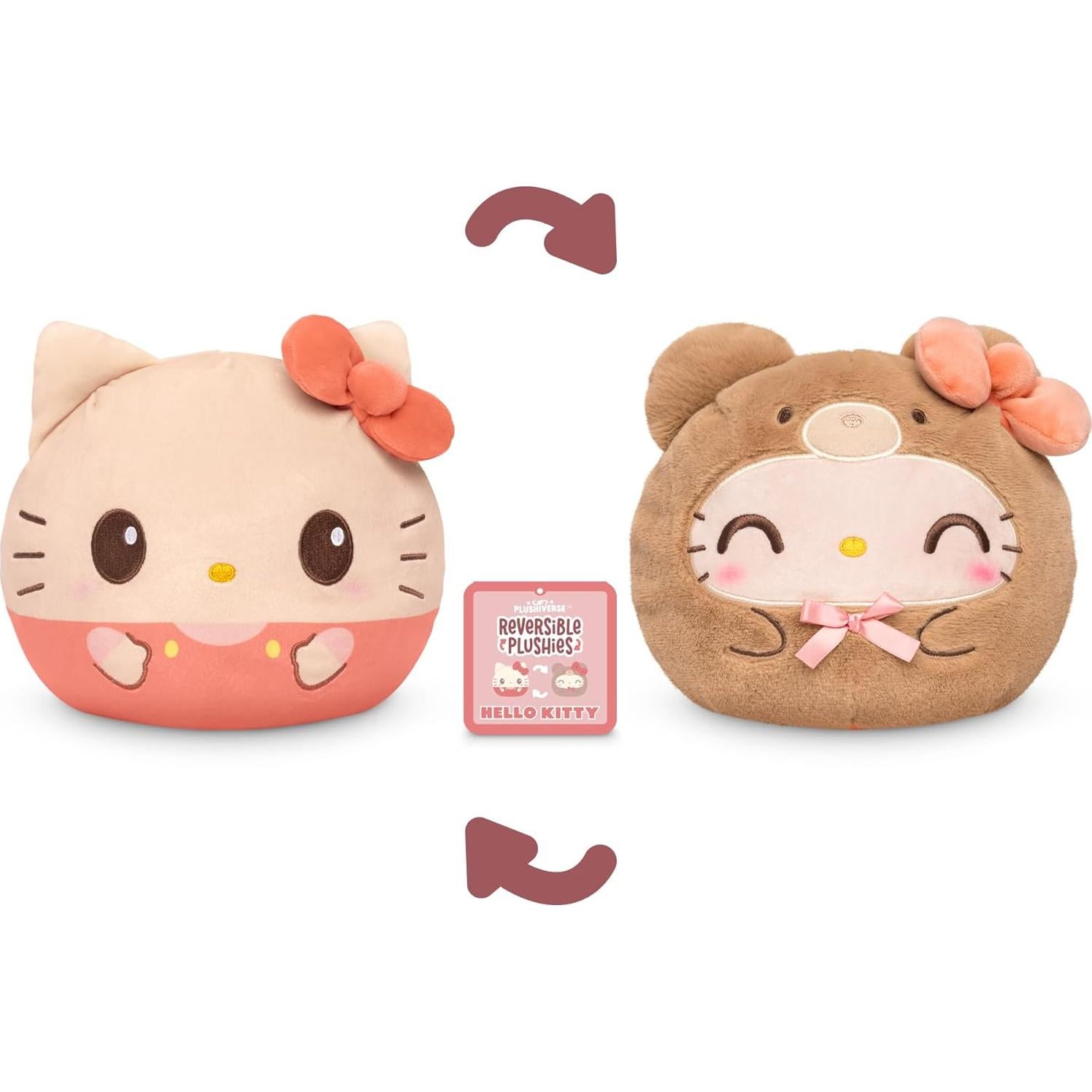 Peluche Reversible Hello Kitty TeeTurtle 15 cm Suave Kawaii