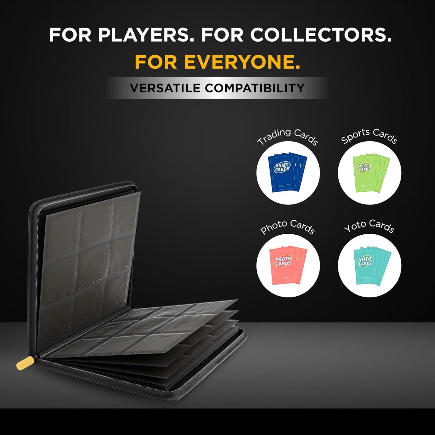 Carpeta Premium de 9 Bolsillos Guardián de Cartas Negra - 360 Cartas