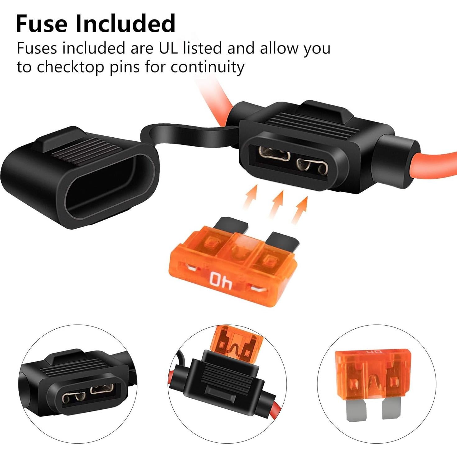 Soporte de Fusible Inline MulWark 10 AWG Cobre Estañado IP67