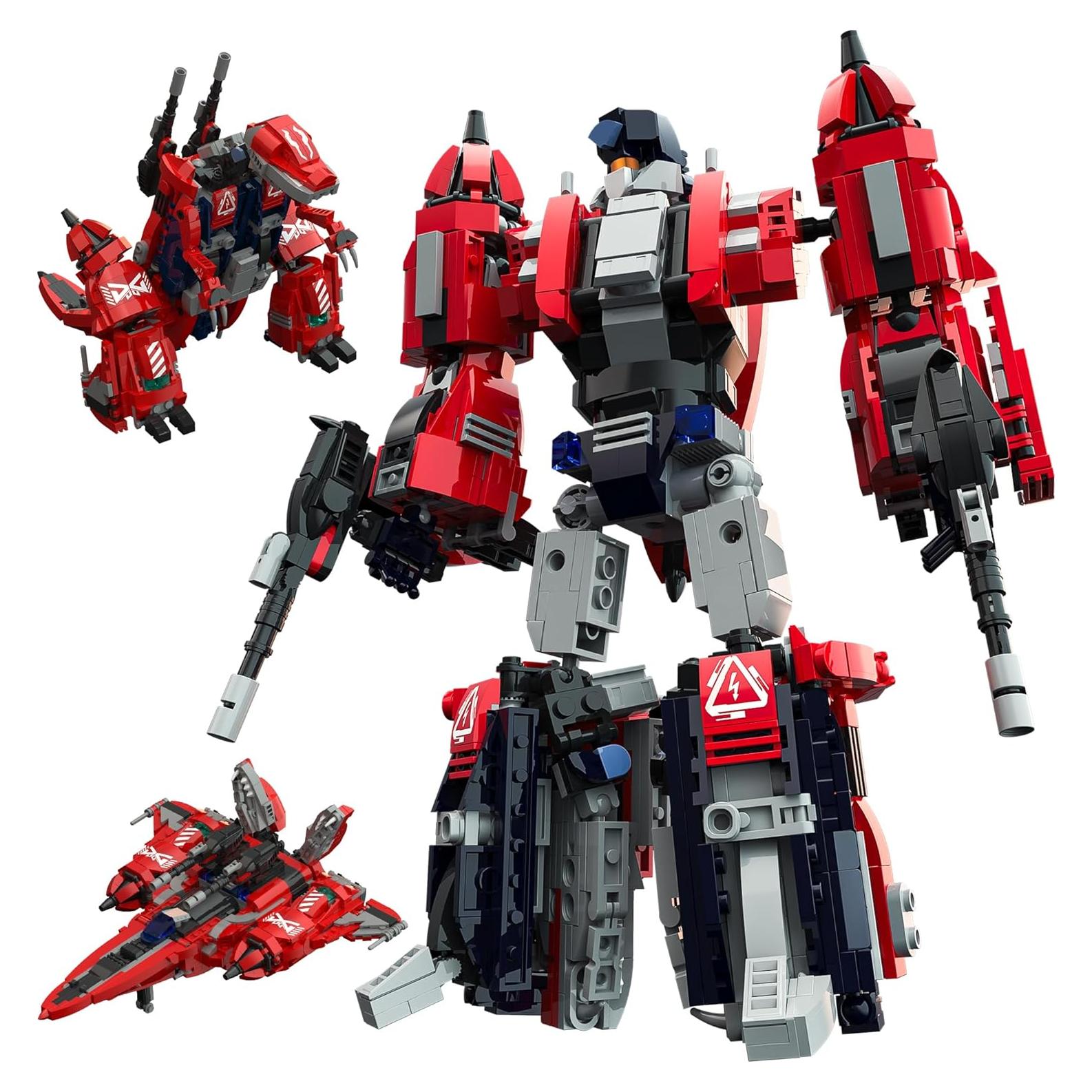 Kit de Construcción Robot Transformador Sillbird 3-en-1 1128 Piezas