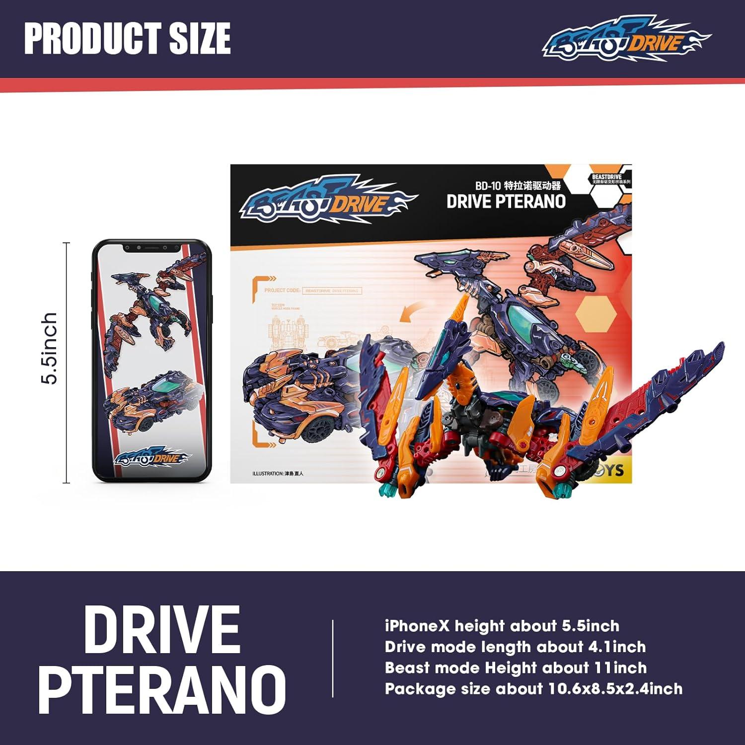 Juguete Transformable 52TOYS BEASTDRIVE BD-10 Pterano 28cm