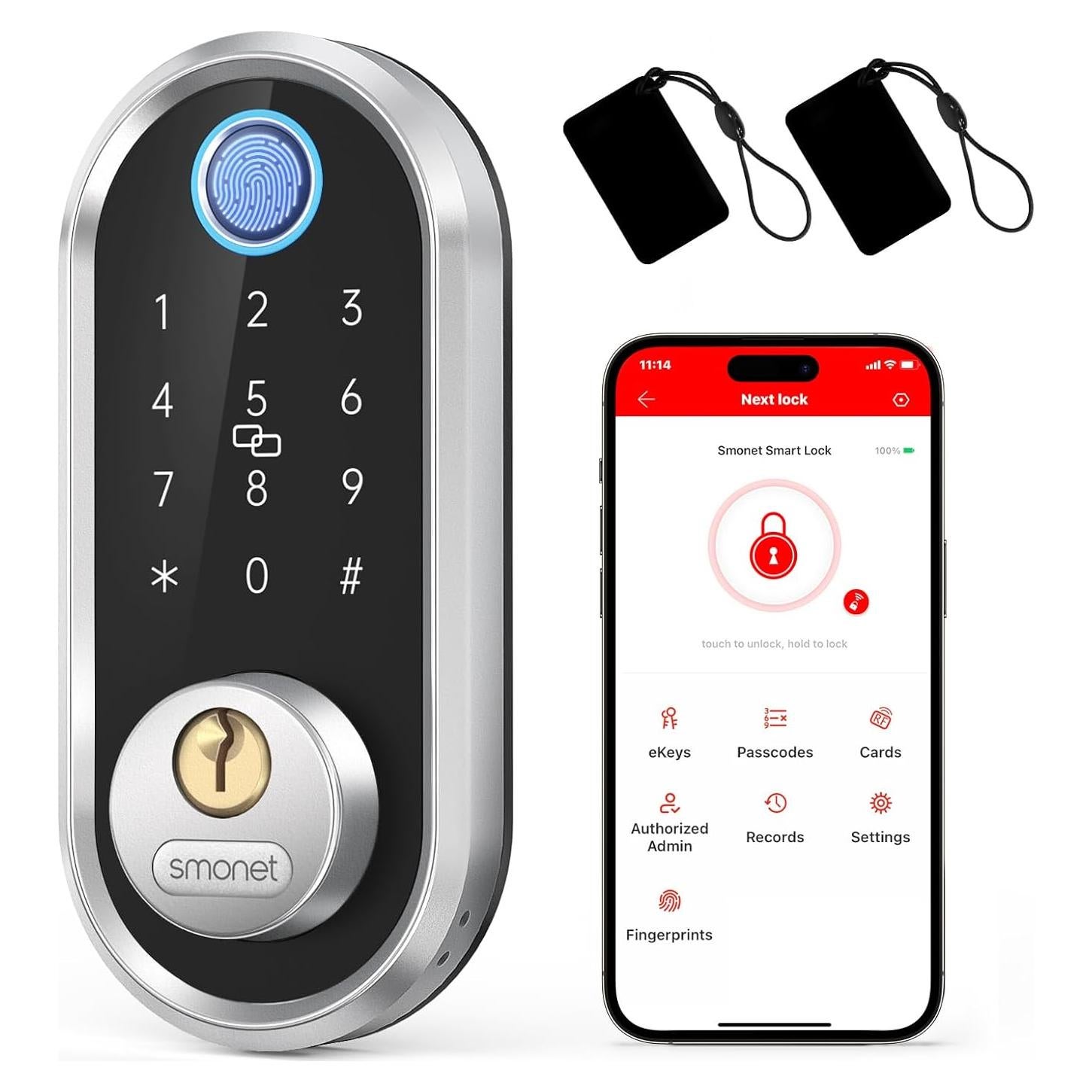 Cerradura Inteligente SMONET Y001 con Huella Dactilar