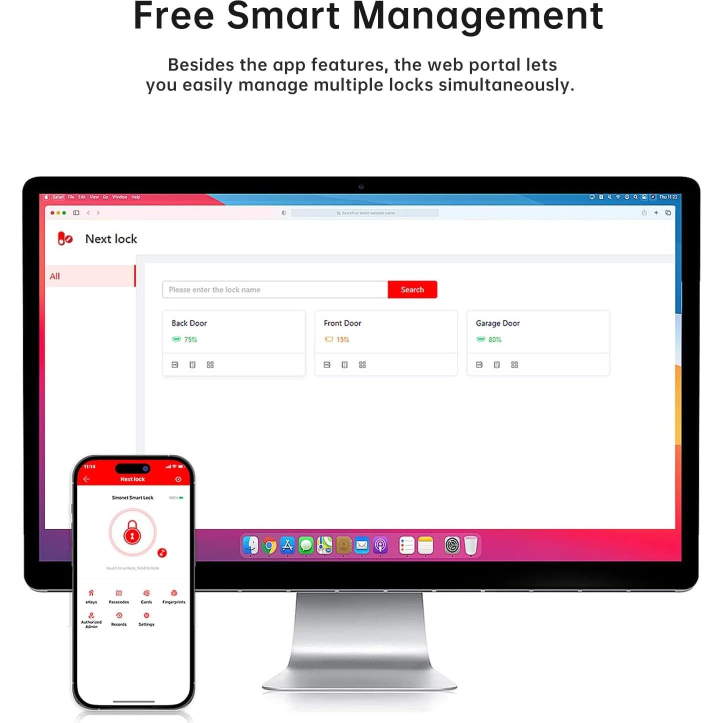Cerradura Inteligente SMONET Y001 con Huella Dactilar