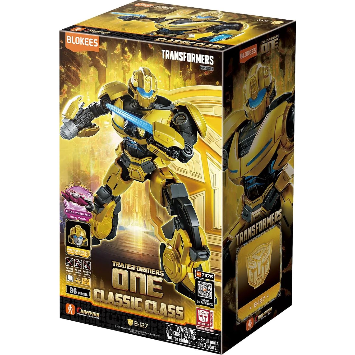Figuras Transformers B-127 Blokees 11.8cm LED y 96 Piezas