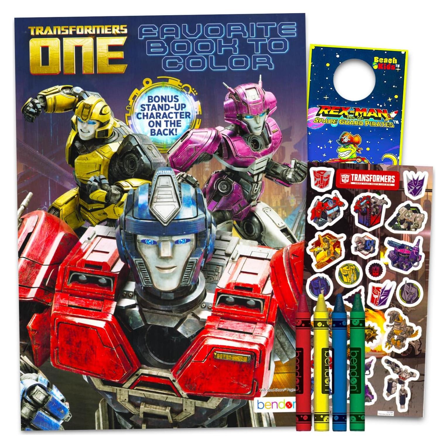 Conjunto de Libros para Colorear Transformers One - Optimus Prime