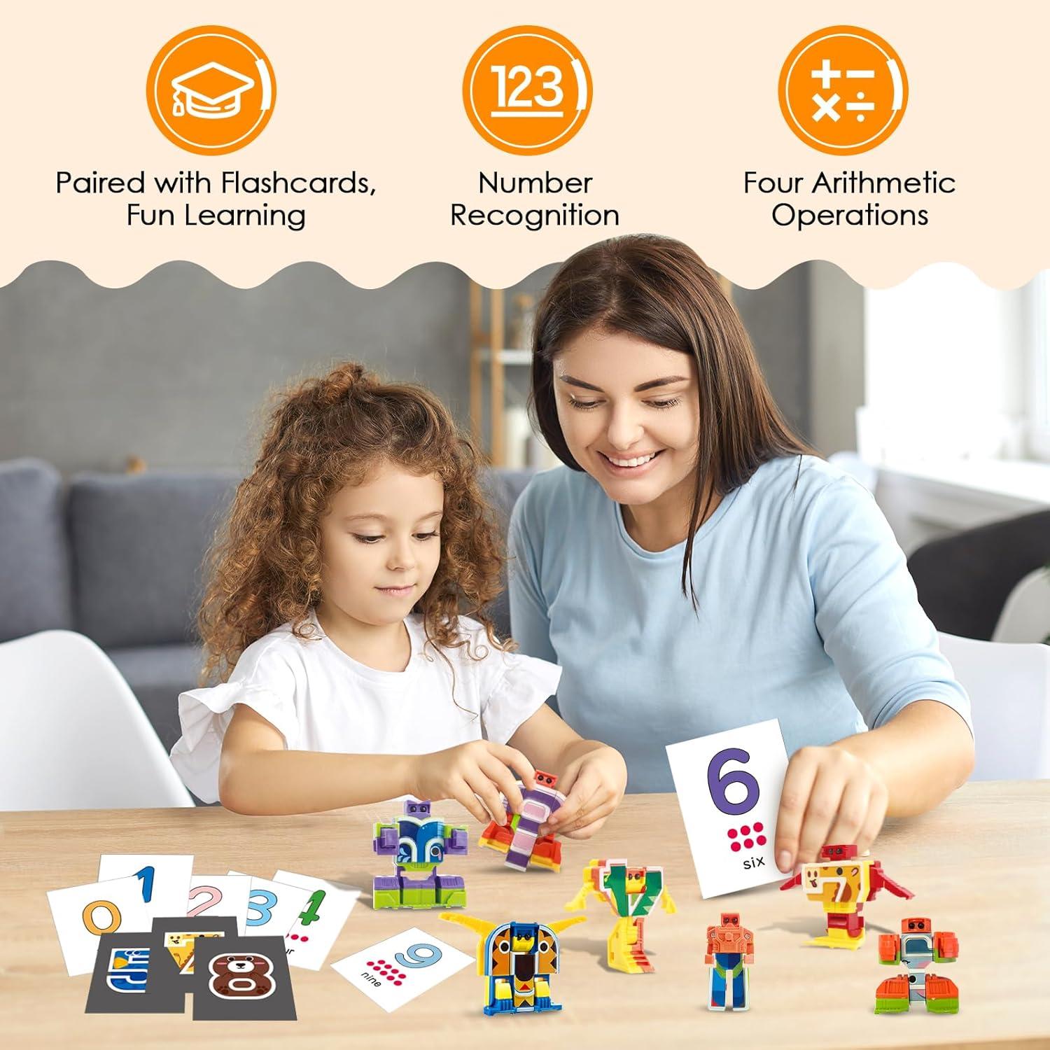 Juguete Transformador HOPANDOS 10 en 1 Animales STEM 3+