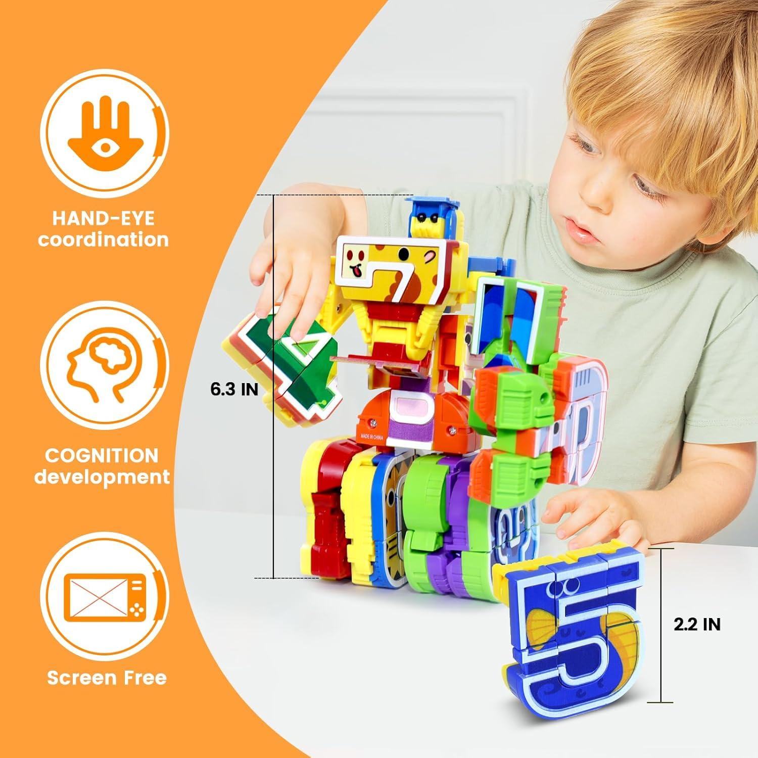 Juguete Transformador HOPANDOS 10 en 1 Animales STEM 3+