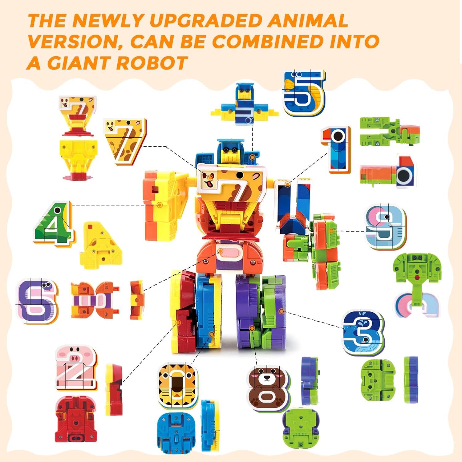 Juguete Transformador HOPANDOS 10 en 1 Animales STEM 3+