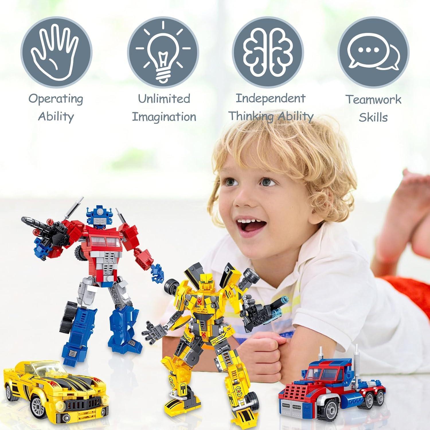 Juego de Construcción Transformador 2en1 HIGH GODO 636 Piezas