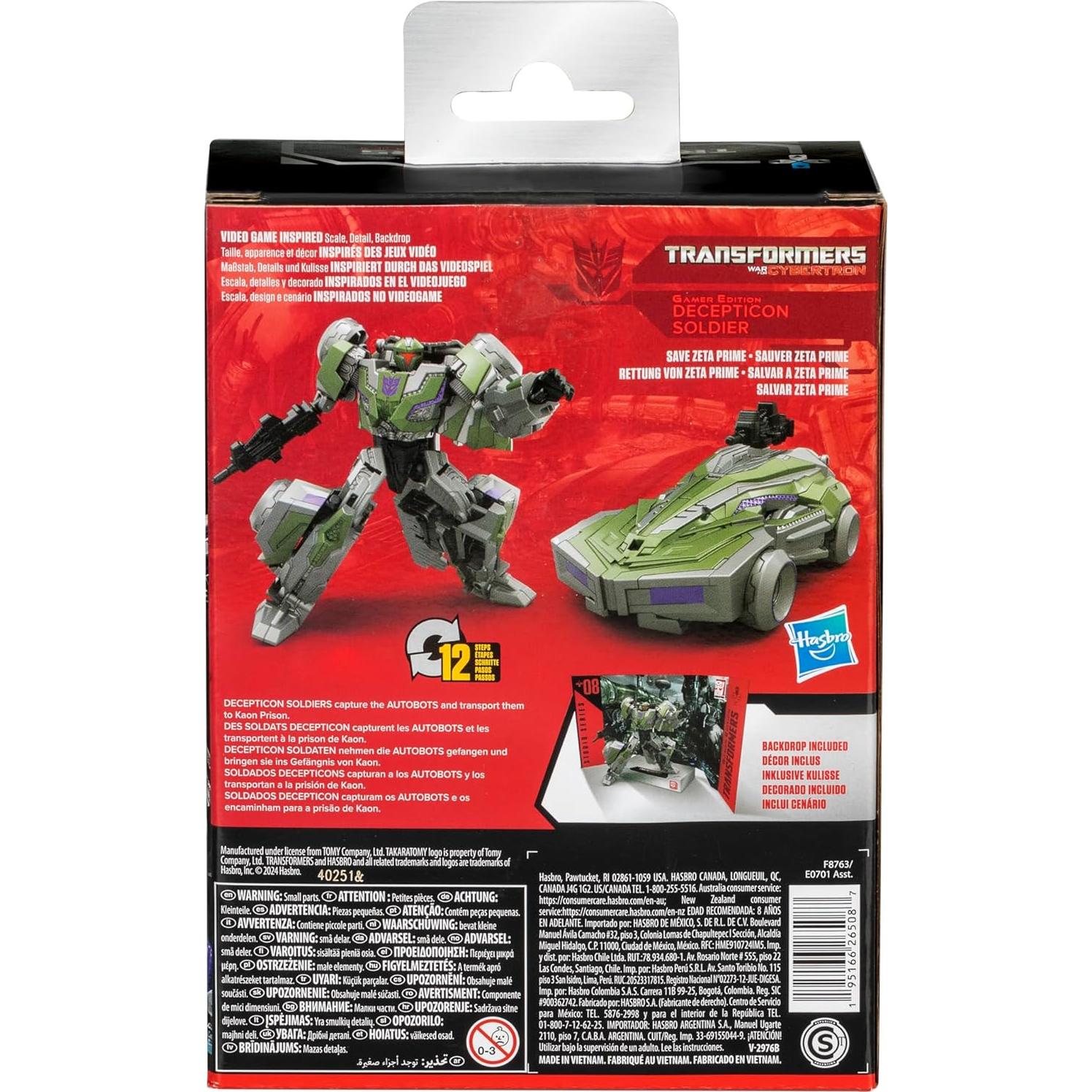 Transformers Juguete Soldado Decepticon Edición Gamer 08 11.5 cm