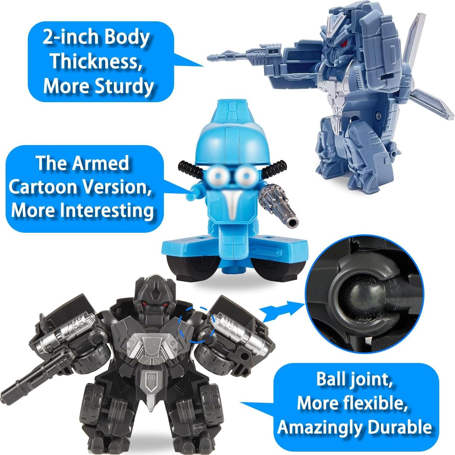 Mini Juguete Robot Coche ZCXEB 2 en 1 8.89 cm para Niños