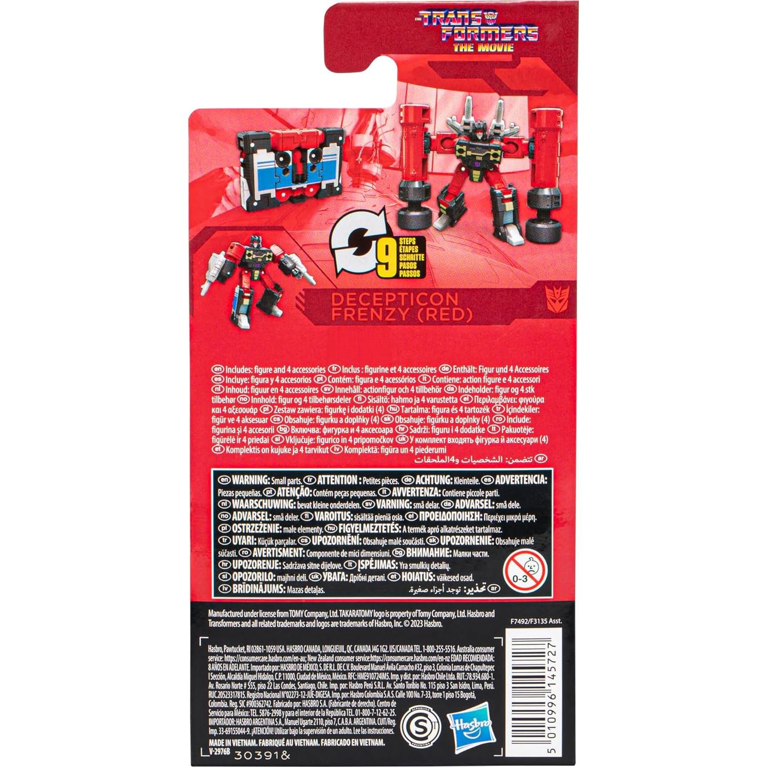 Transformers Juguete Decepticon Frenzy Rojo 8.9 cm Hasbro