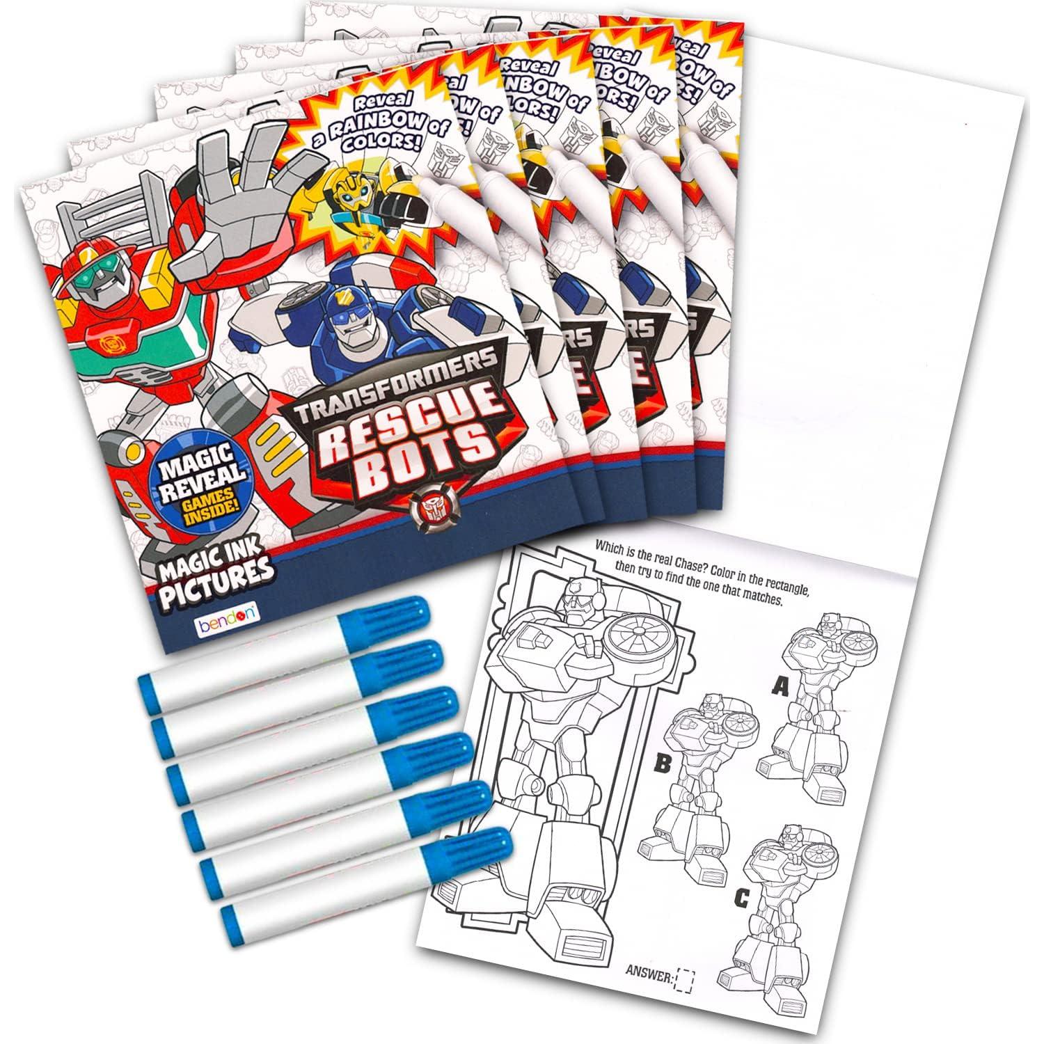 Set de 12 Libros de Colorear Imagine Ink Transformers