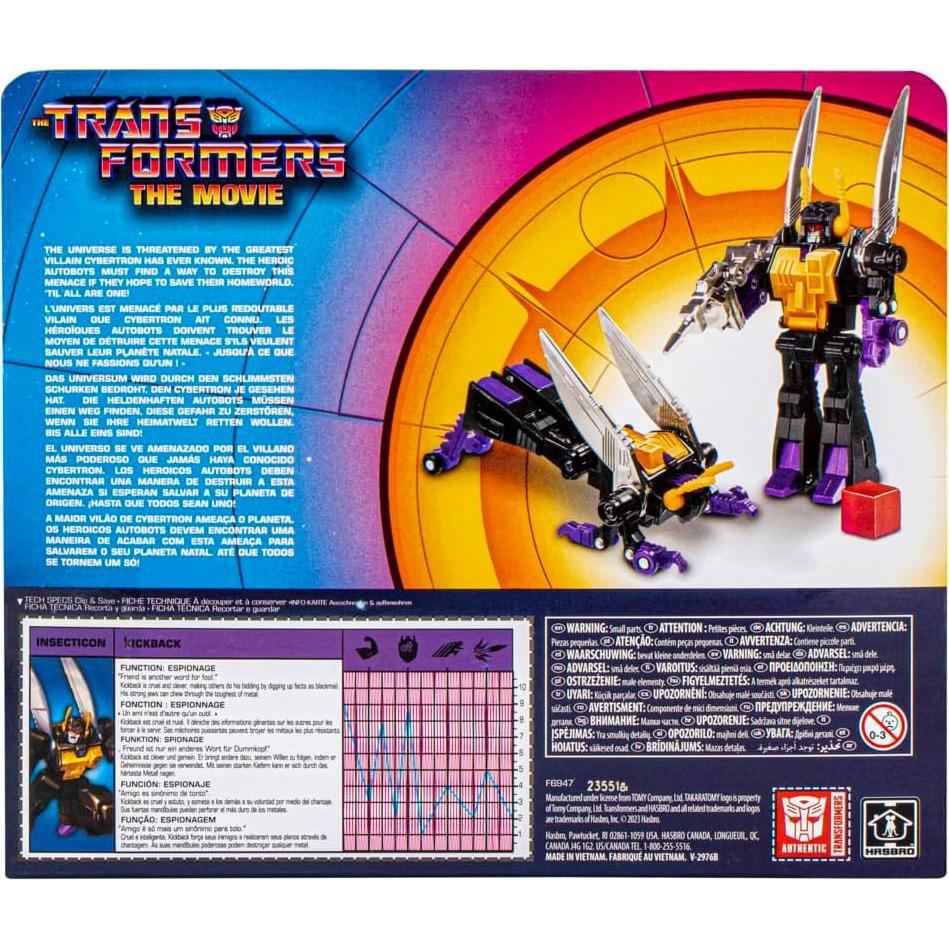 Figura de Acción Transformers Retro Kickback 14 cm Hasbro