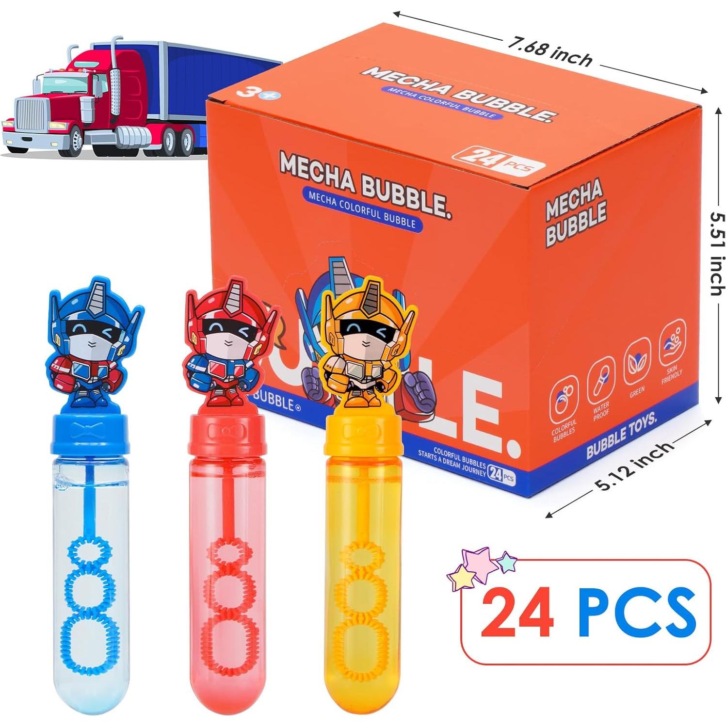 Varitas de Burbujas Robot Transformador 24 pcs - Juguetes para Niños