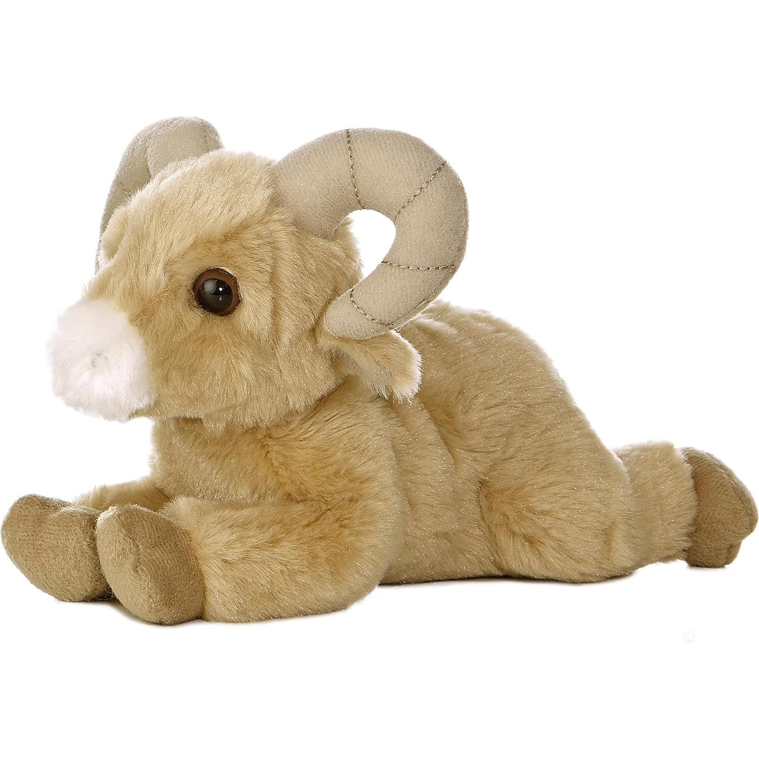 Peluche Oveja de Cuernos Grandes Aurora 20 cm Marrón