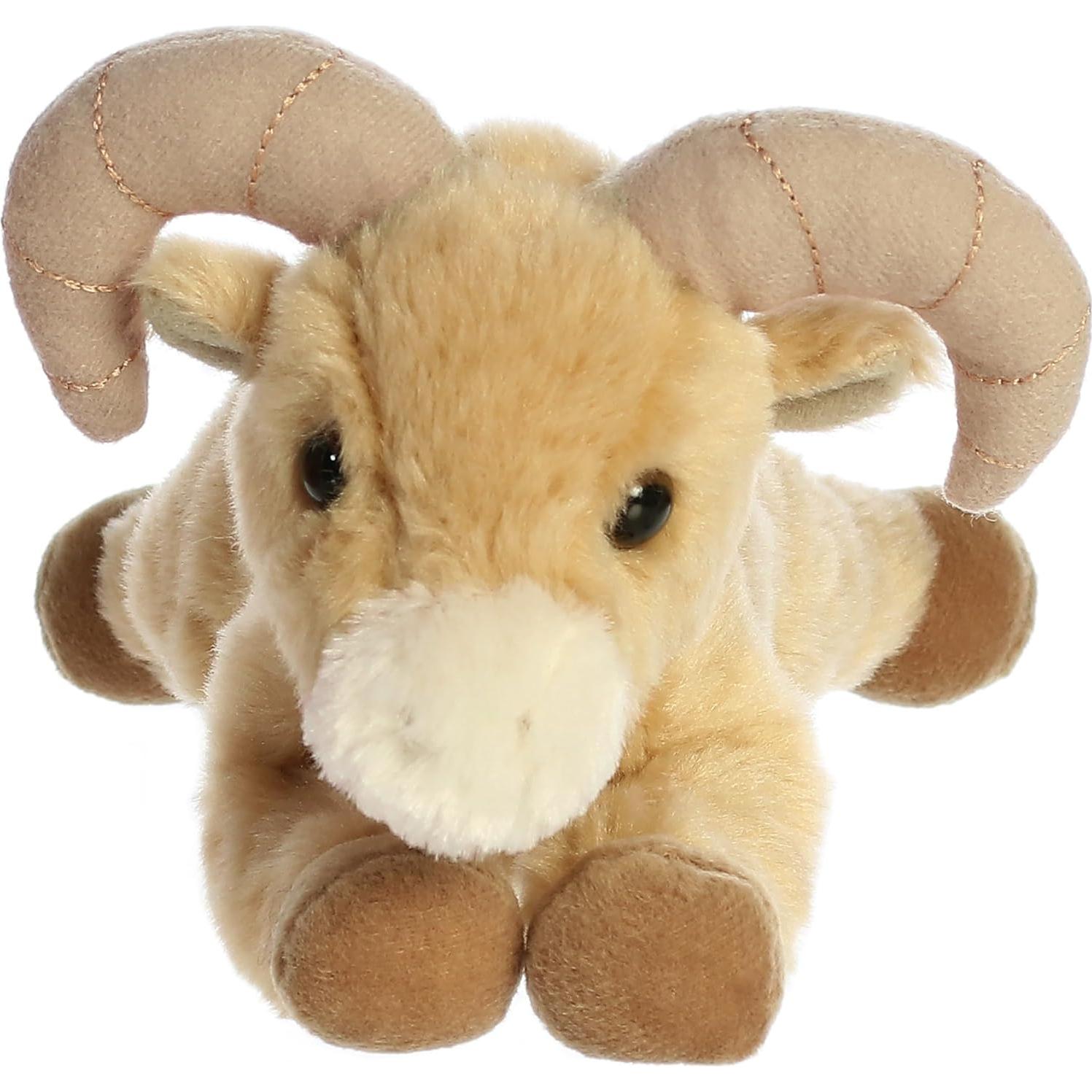 Peluche Oveja de Cuernos Grandes Aurora 20 cm Marrón