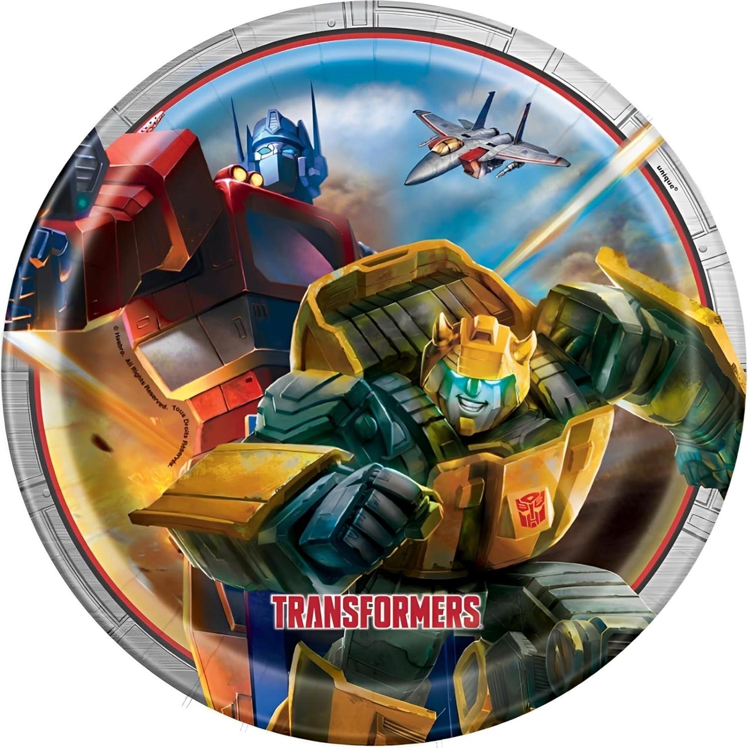 Platos de Papel Desechables Transformers 23 cm - 8 Pcs