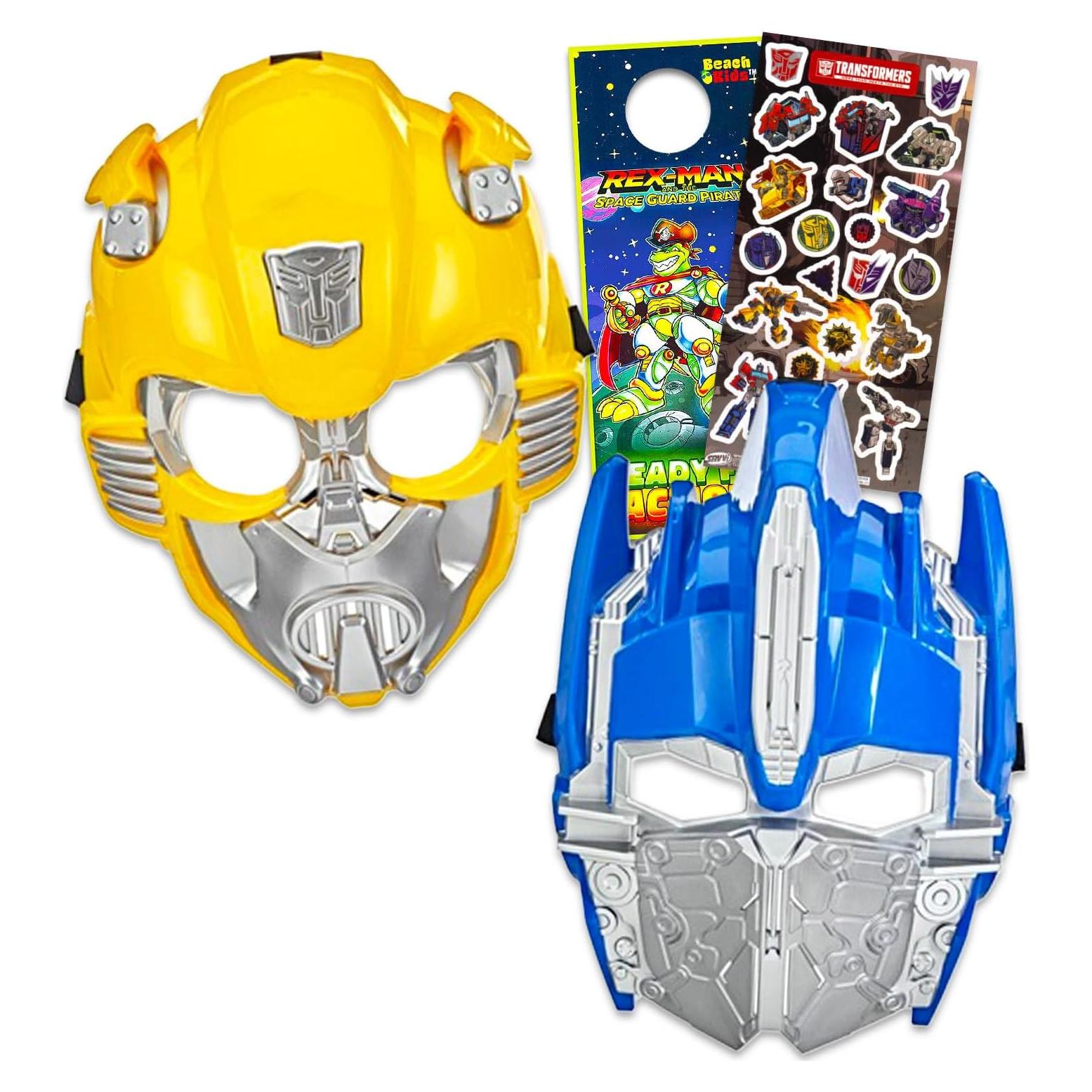 Set de 2 Máscaras de Transformers para Niños - Optimus Prime y Bumblebee