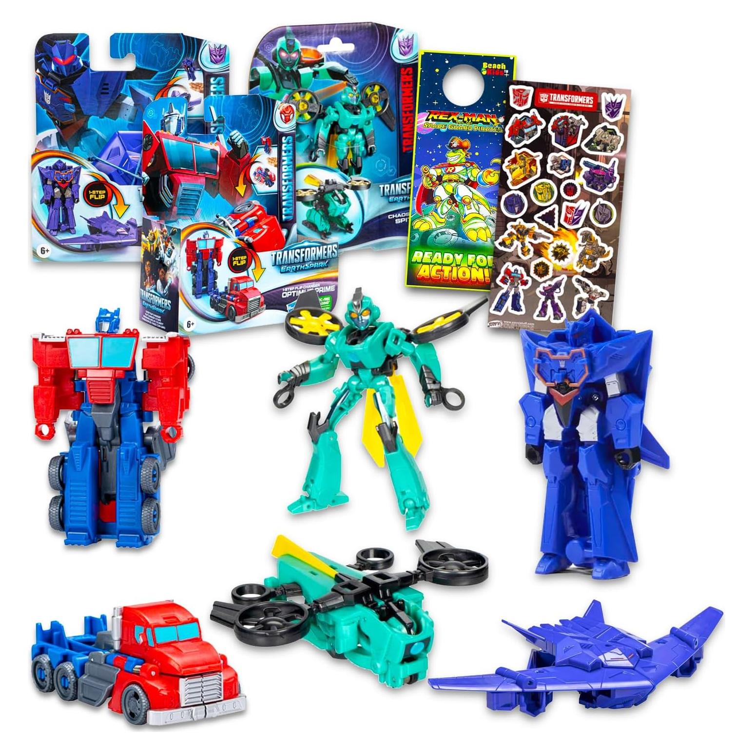 Conjunto de Juguetes Transformers Earthspark - 3 Figuras de Acción