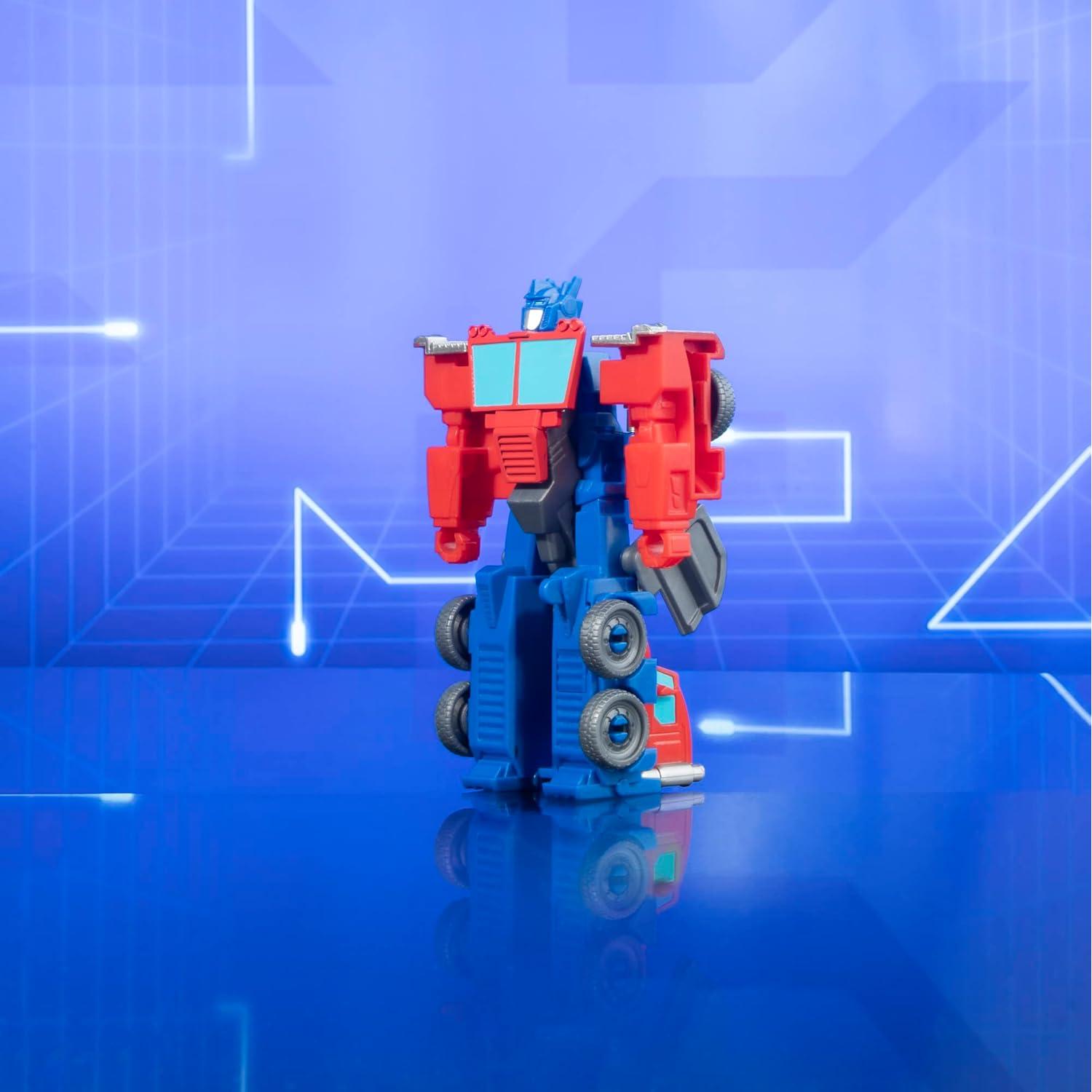 Transformers Juguete Optimus Prime EarthSpark 10 cm 1 Paso Flip
